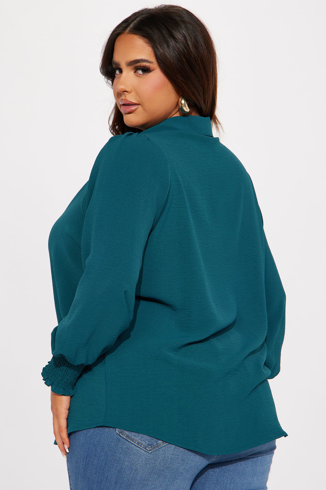 Enid Blouse Top - Teal - Image 6