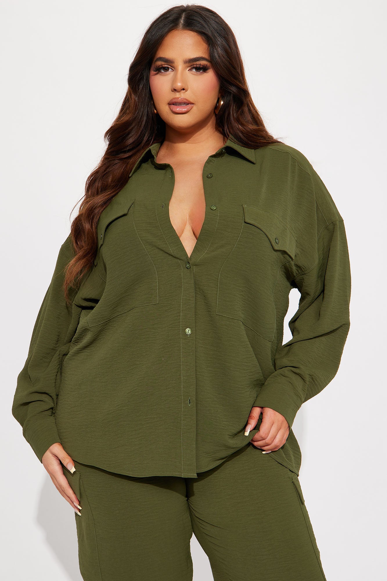 Take Me Uptown Jogger Set - Olive - Image 5