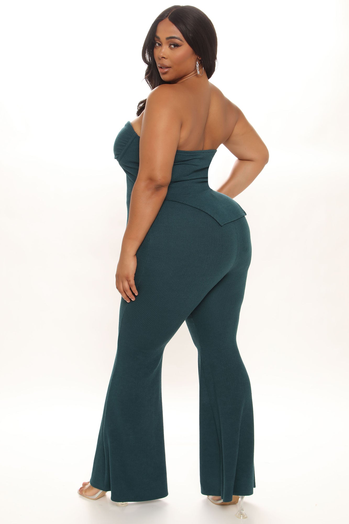 Call My Name Ribbed Pant Set - Hunter - Image 10