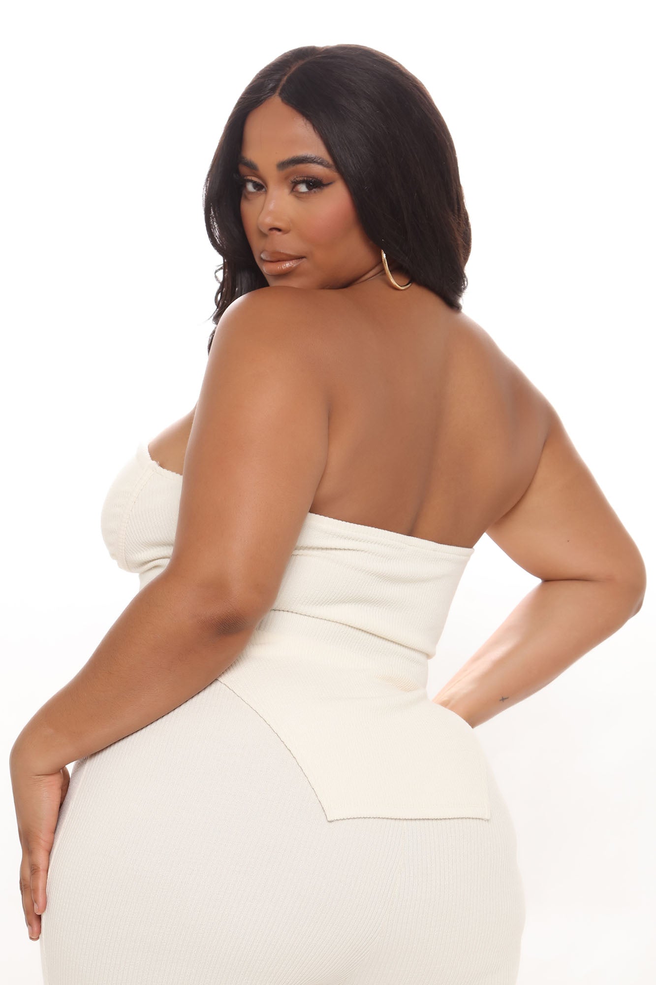 Call My Name Ribbed Pant Set - Off White - Image 13