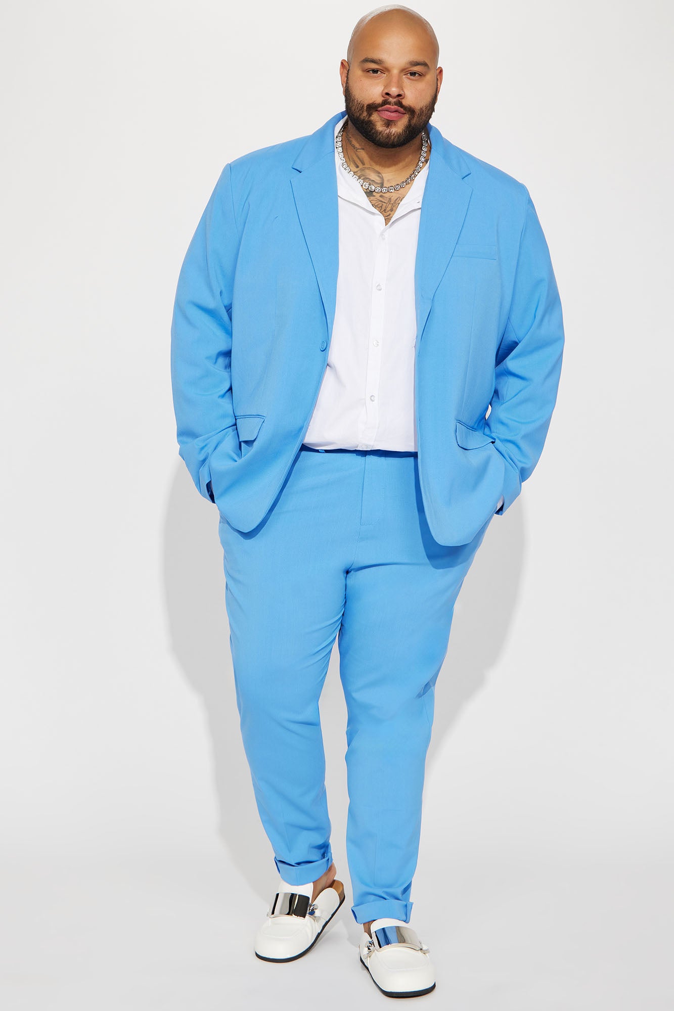 The Modern Stretch Suit Jacket - Blue - Image 8