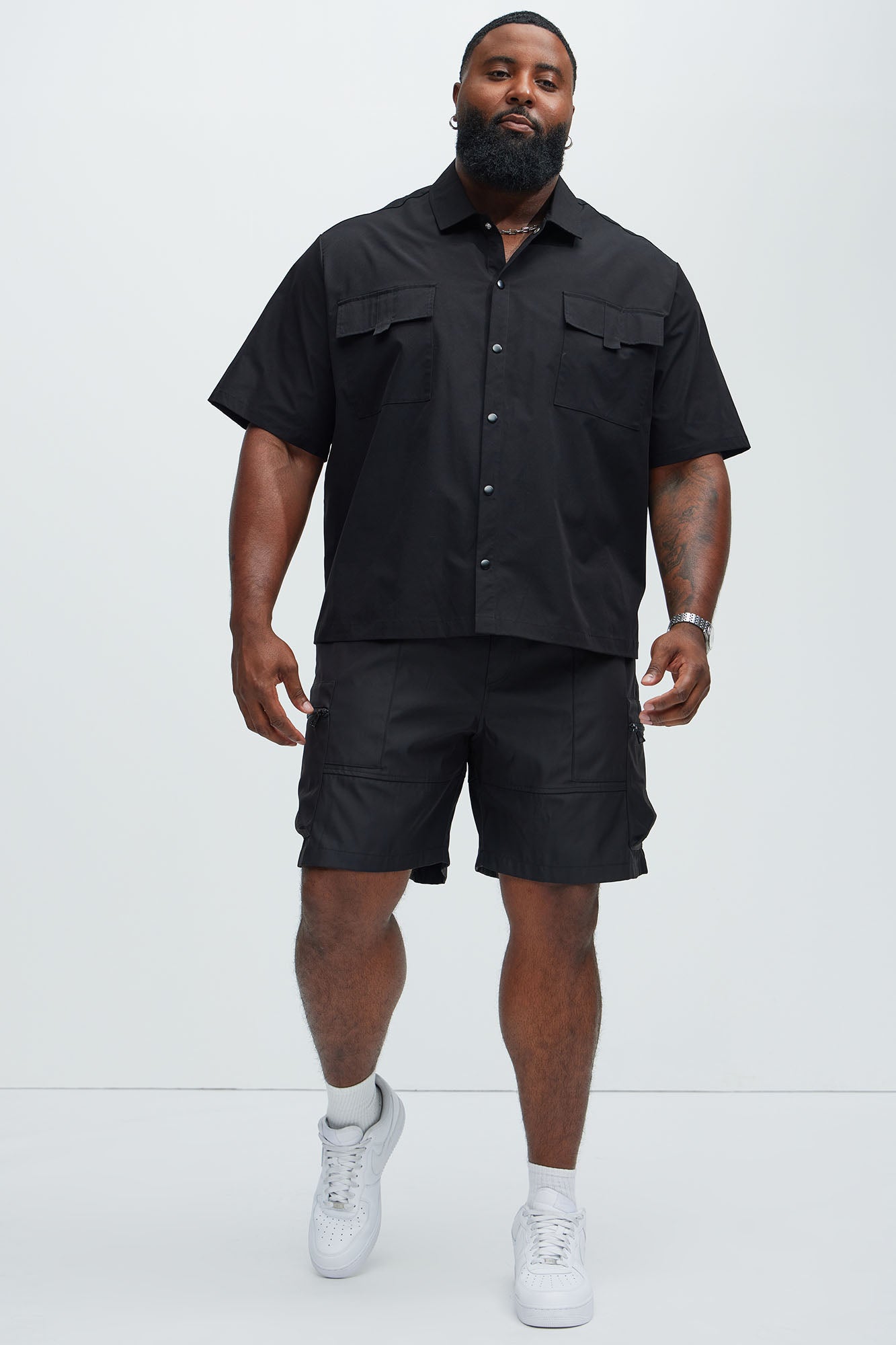 Maxey Cargo Shorts - Black - Image 7