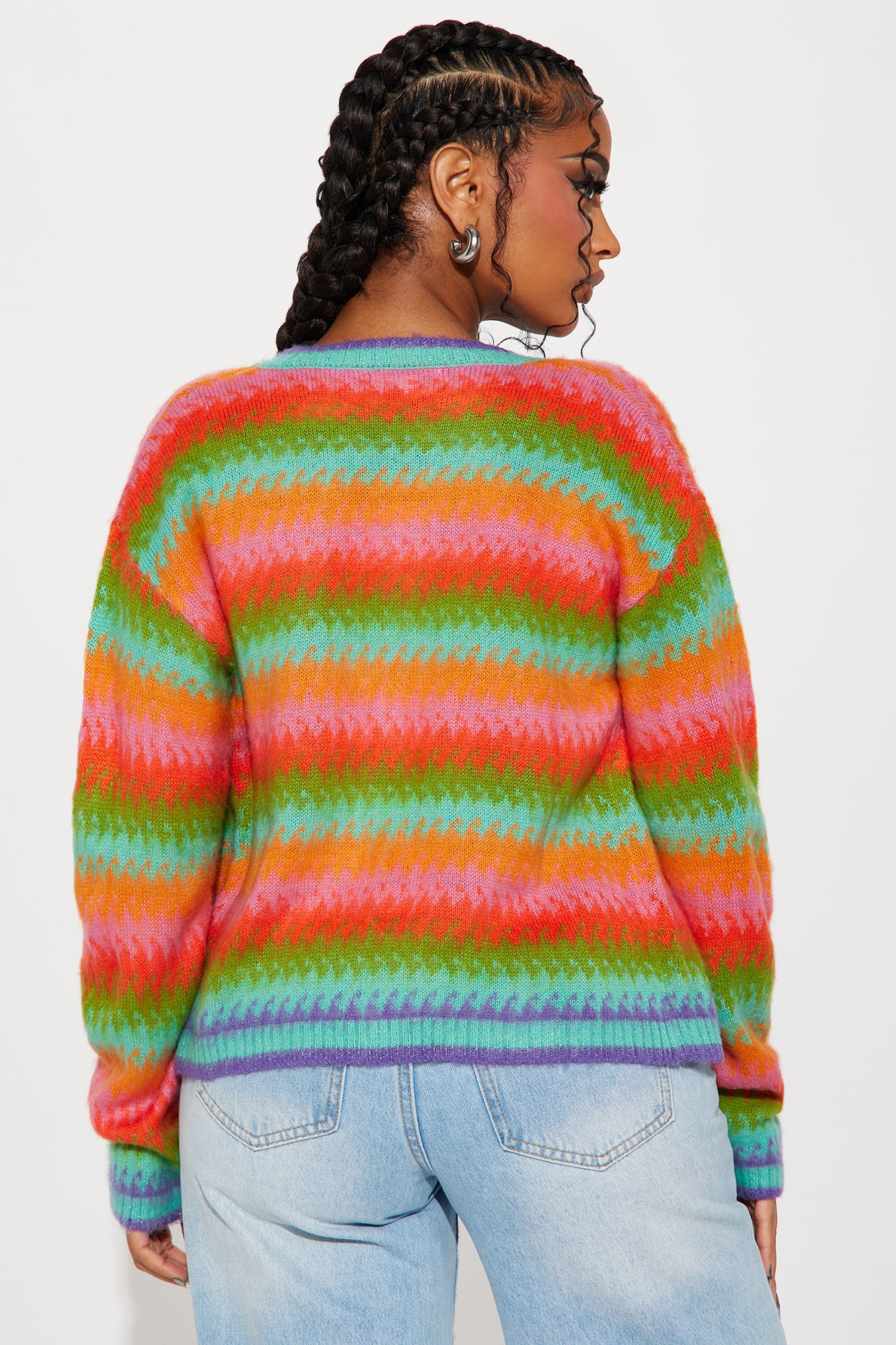 Bright Side Striped Cardigan - Multi Color - Image 3