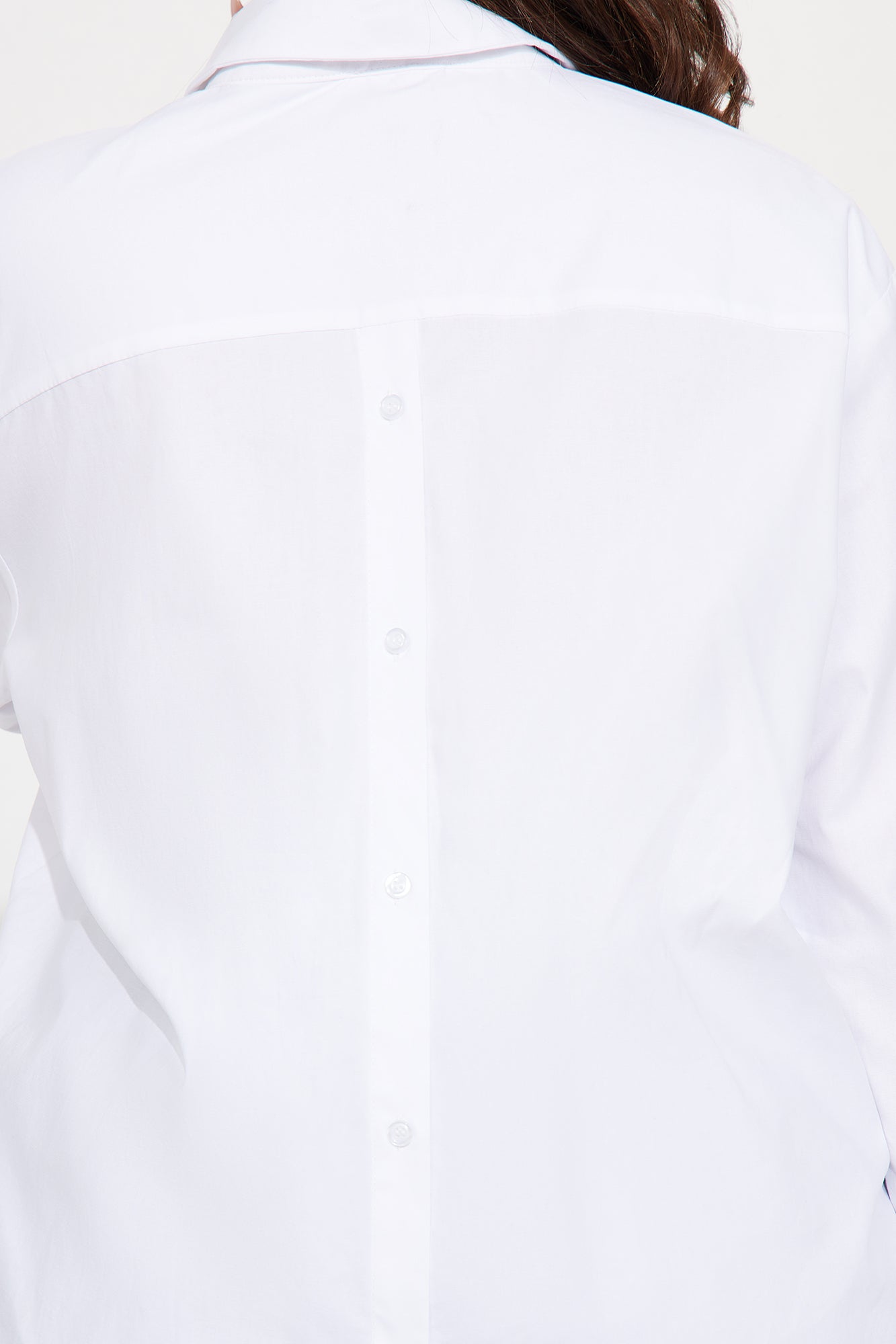 Adele Poplin Blouse Top - White - Image 7