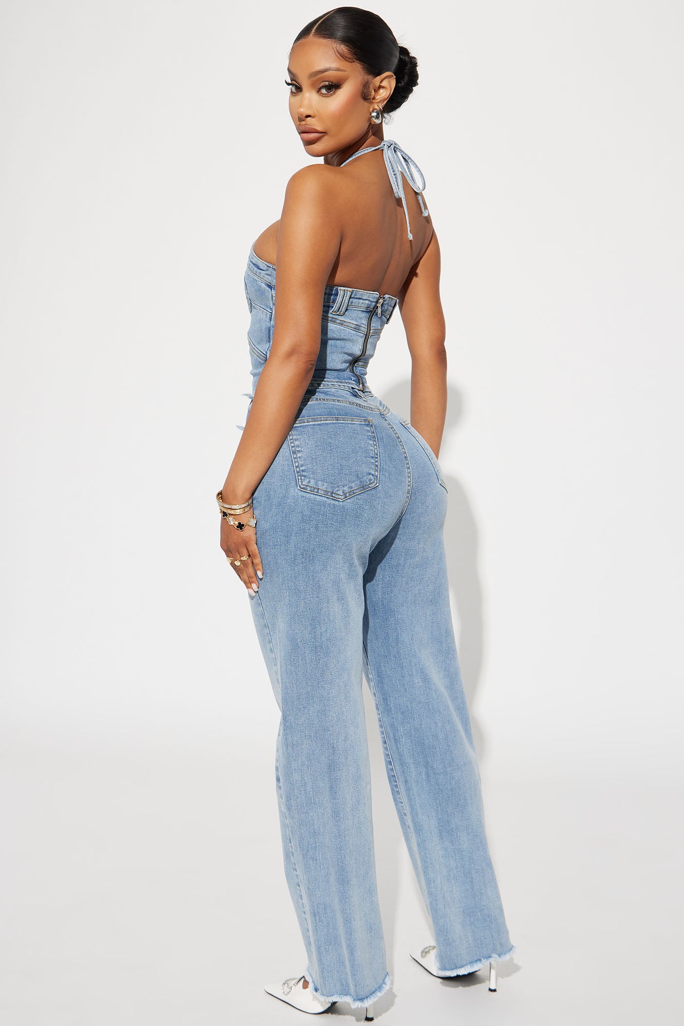 Next Level Denim Pant Set - Light Wash - Image 3