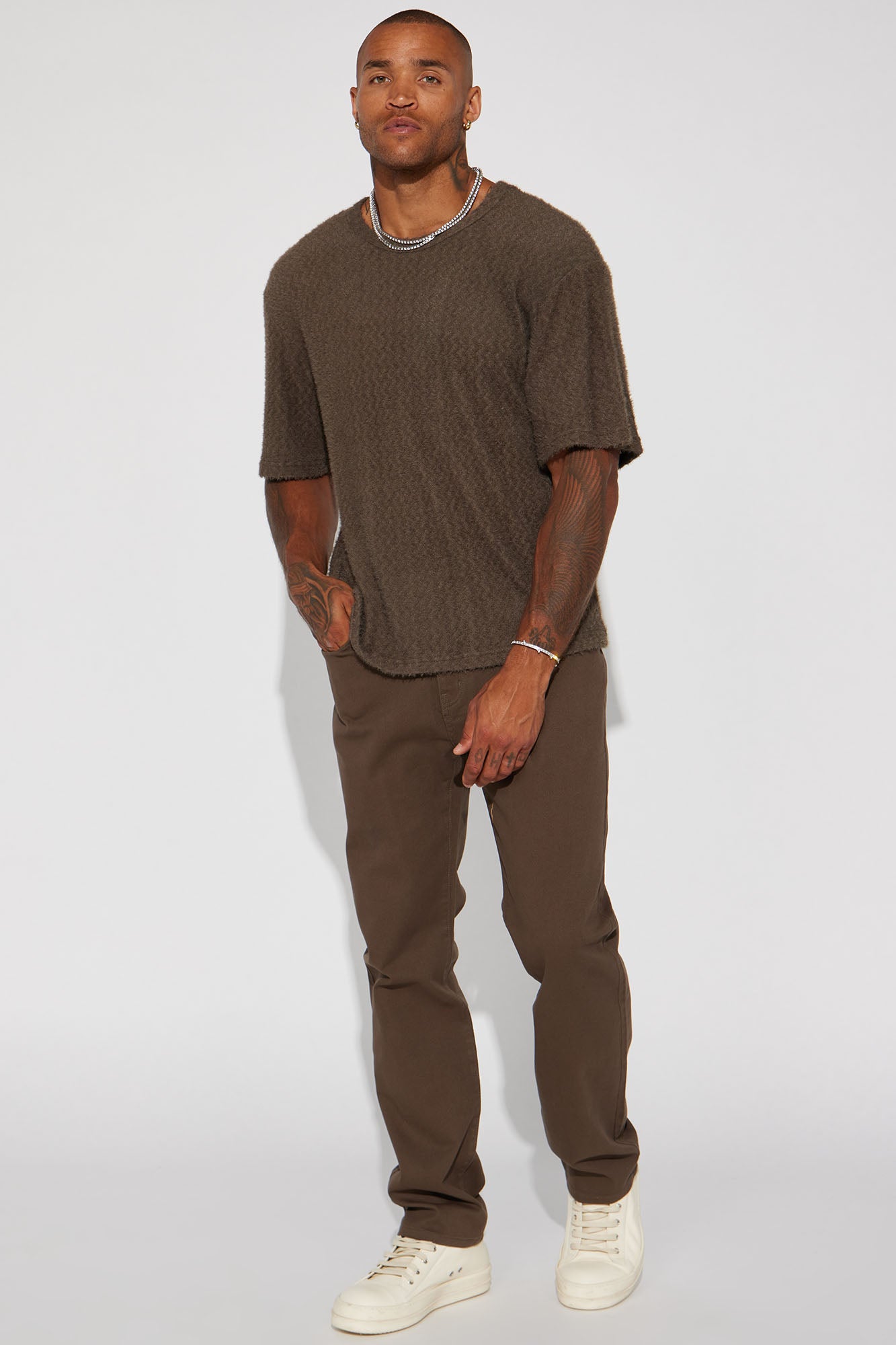 Mike Straight Taper Jeans - Brown - Image 4