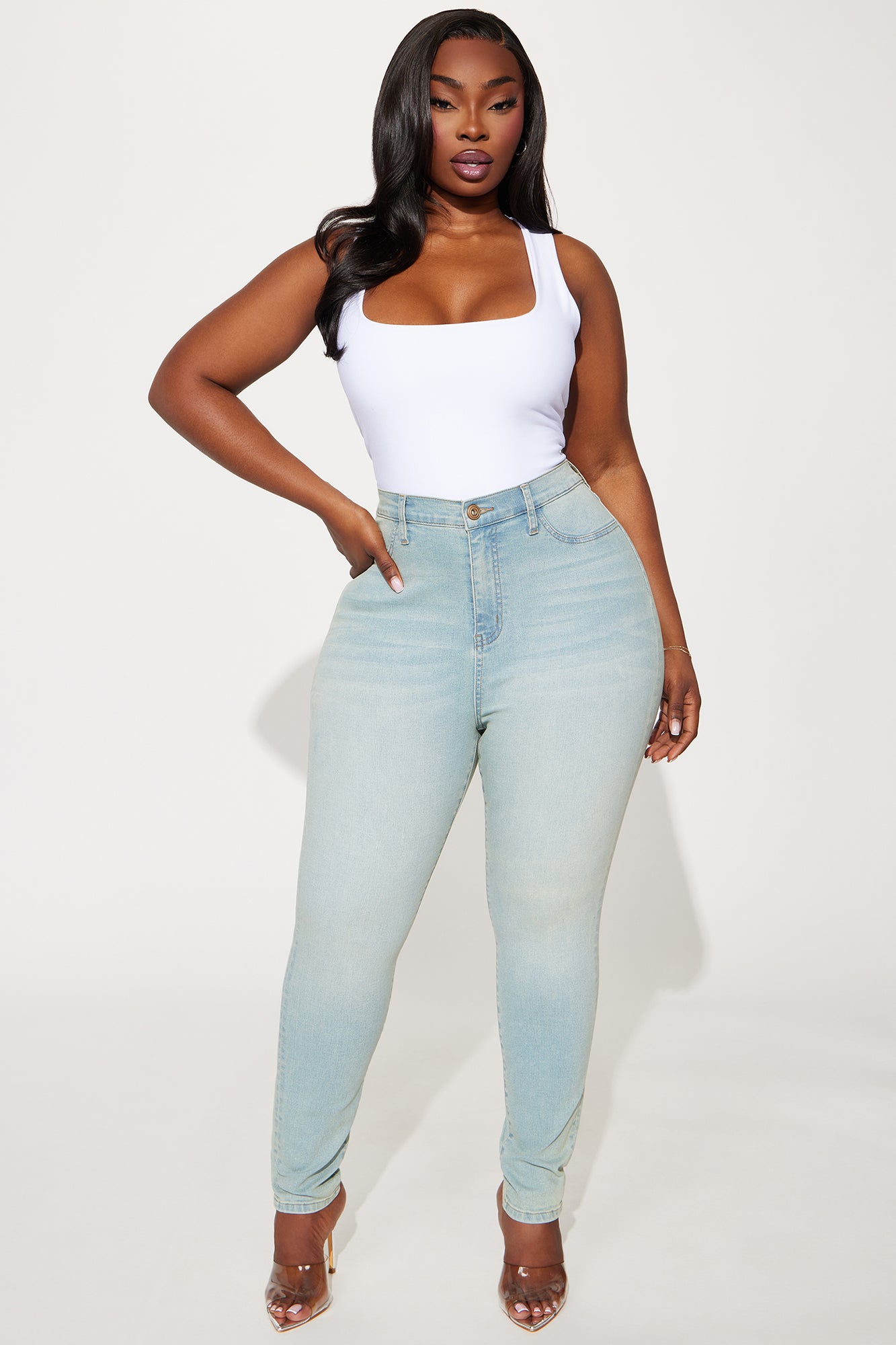 History In The Making Stretch Shaping Skinny Jeans - Vintage Wash - Image 4
