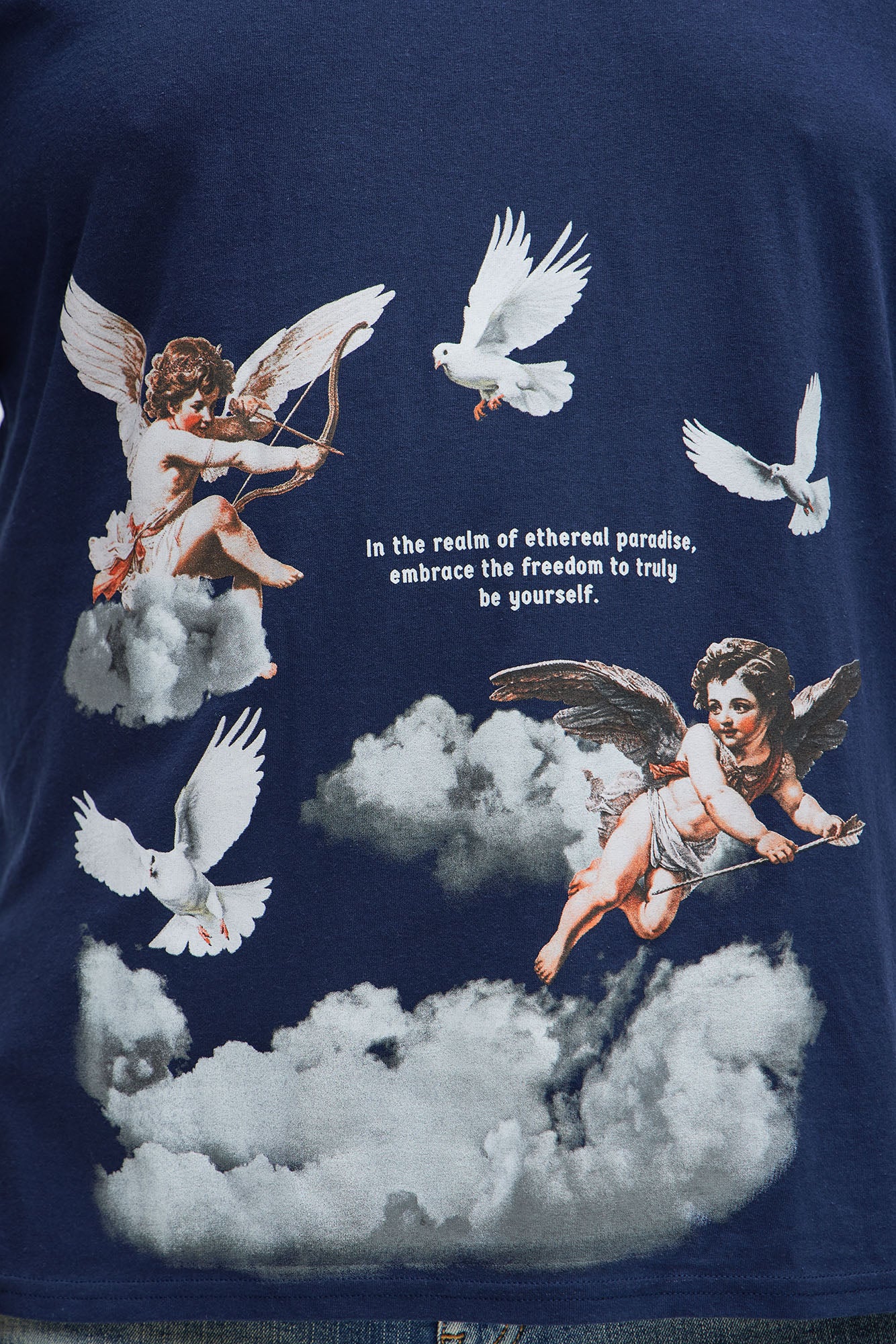 Angels In The Sky Short Sleeve Tee - Navy - Image 5