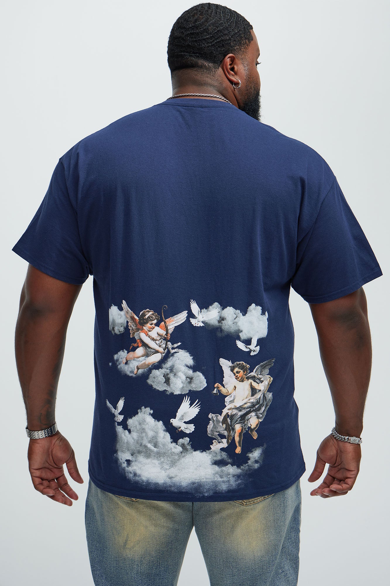 Angels In The Sky Short Sleeve Tee - Navy - Image 8
