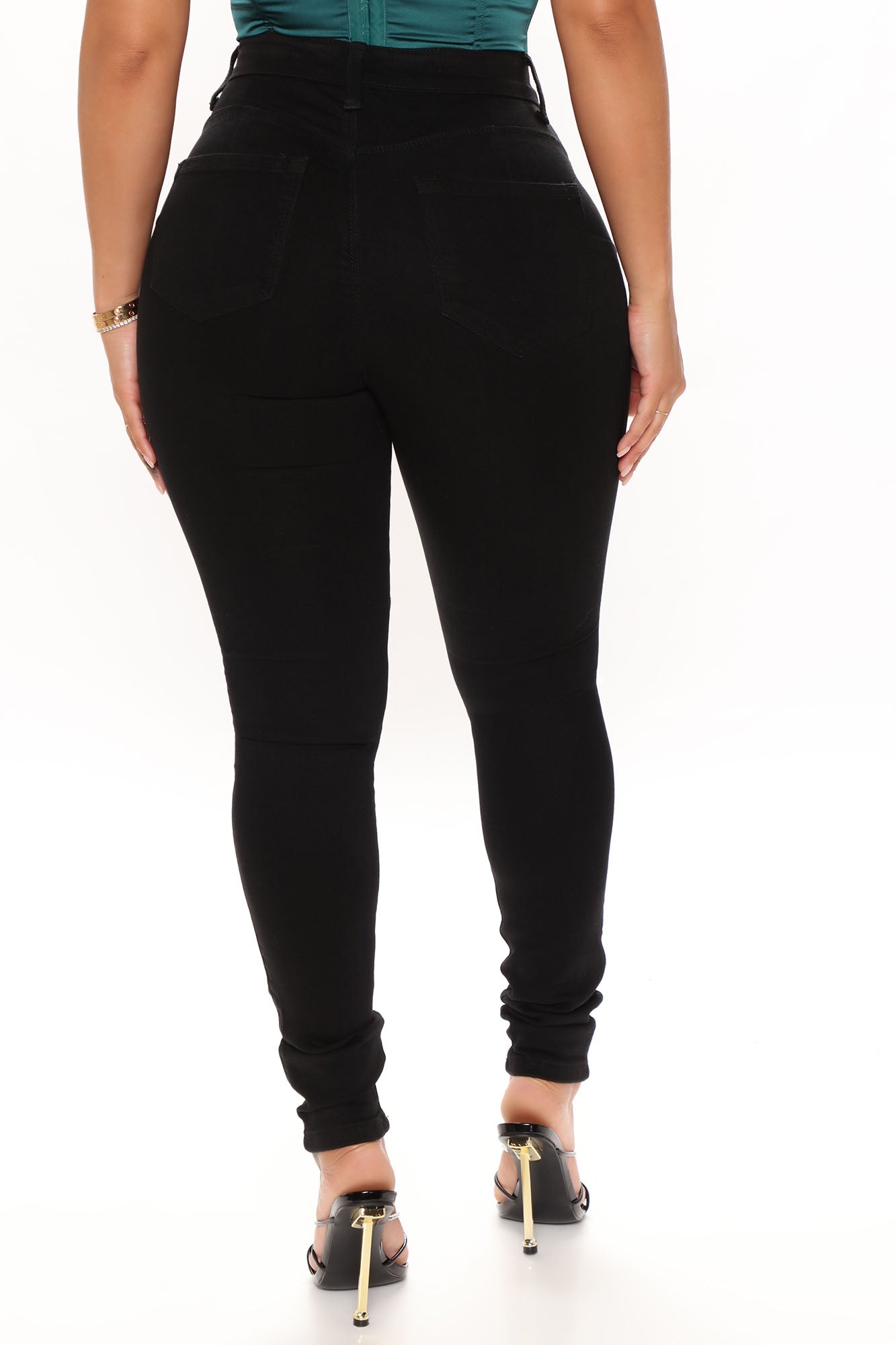 Classic Beauty Booty Lifter Skinny Jeans - Black - Image 4