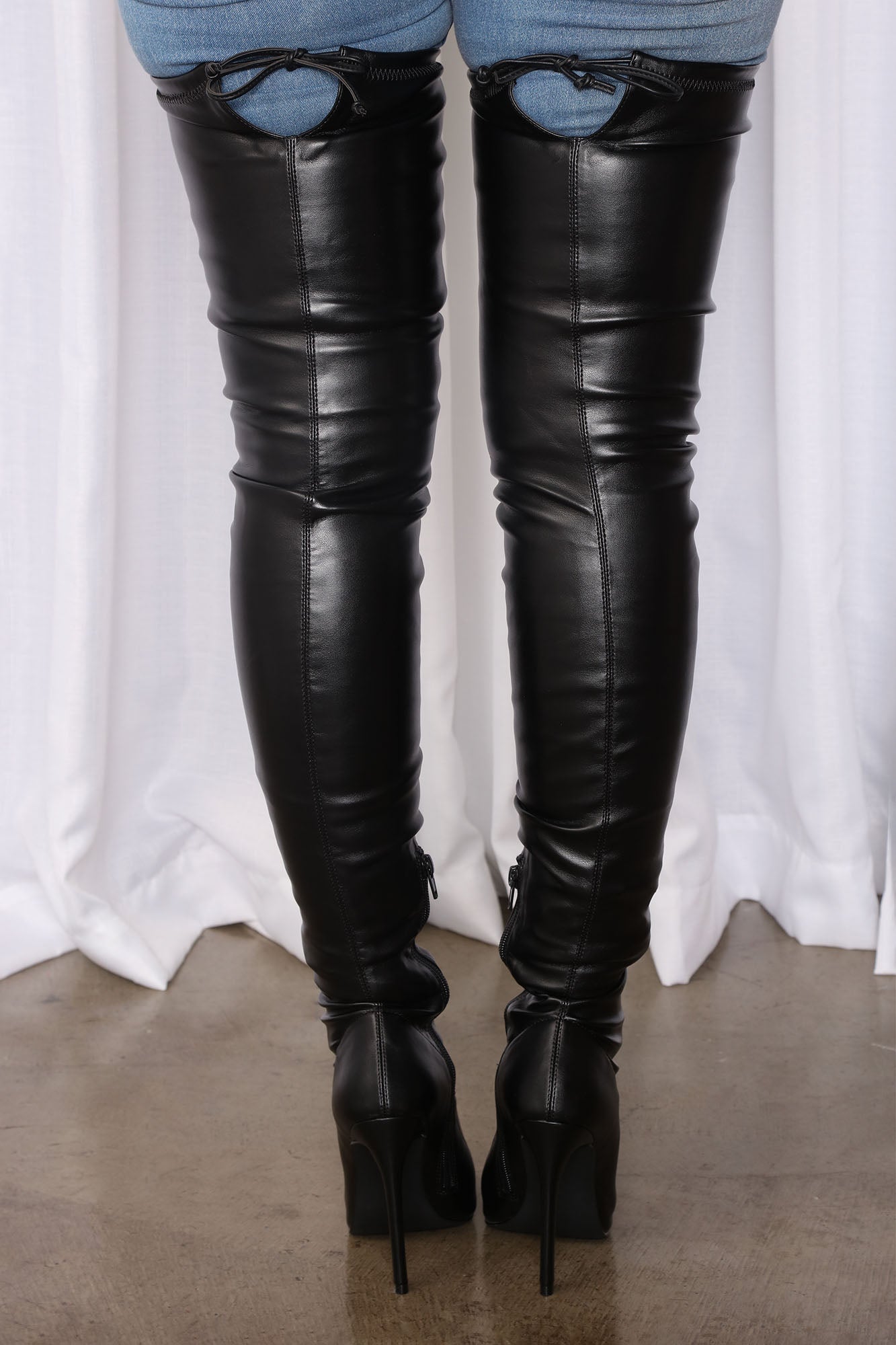 Always Bossy Over The Knee Boots - Black - Image 3