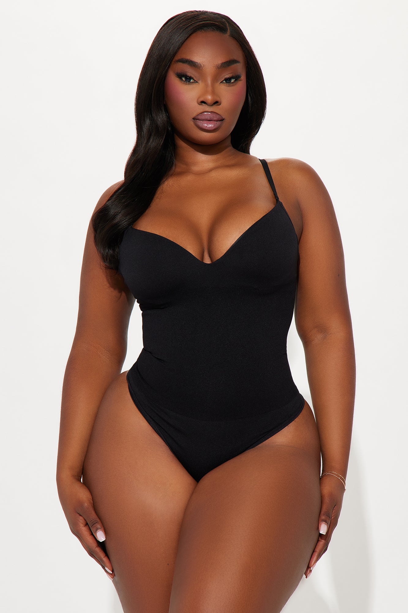 Get Snatched Compression Shapewear Bodysuit - Black - Image 5