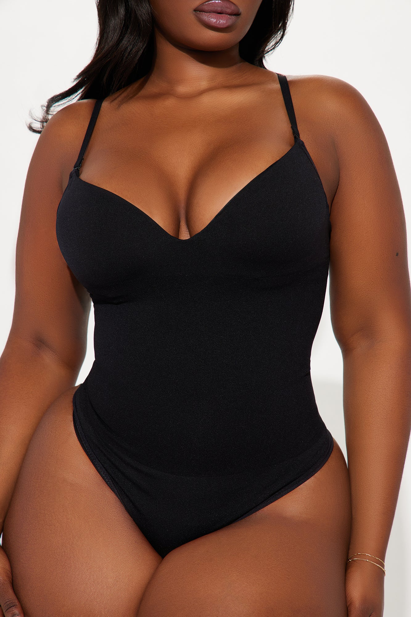 Get Snatched Compression Shapewear Bodysuit - Black - Image 6