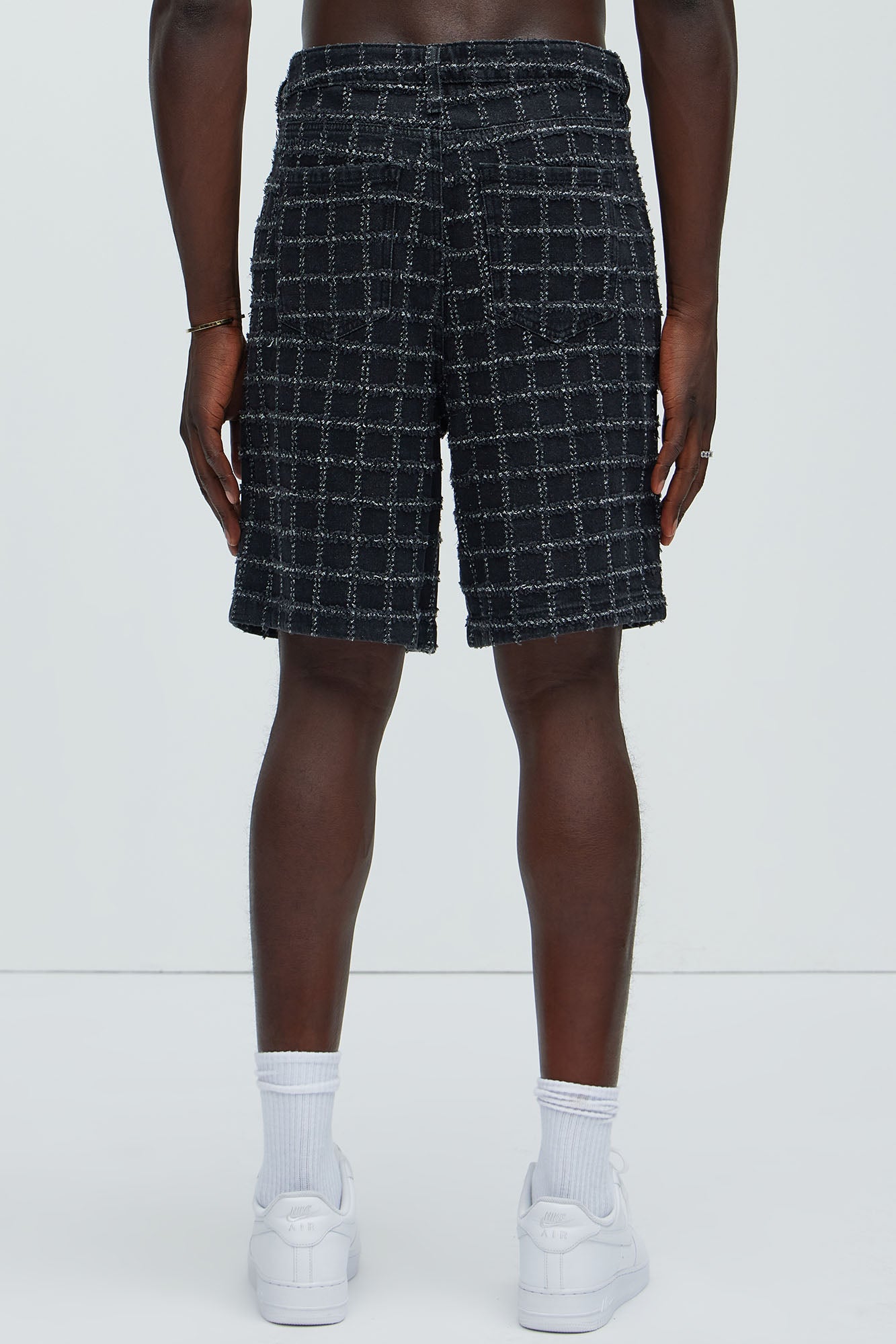 Saturday Morning Distressed Denim Shorts - Black - Image 5
