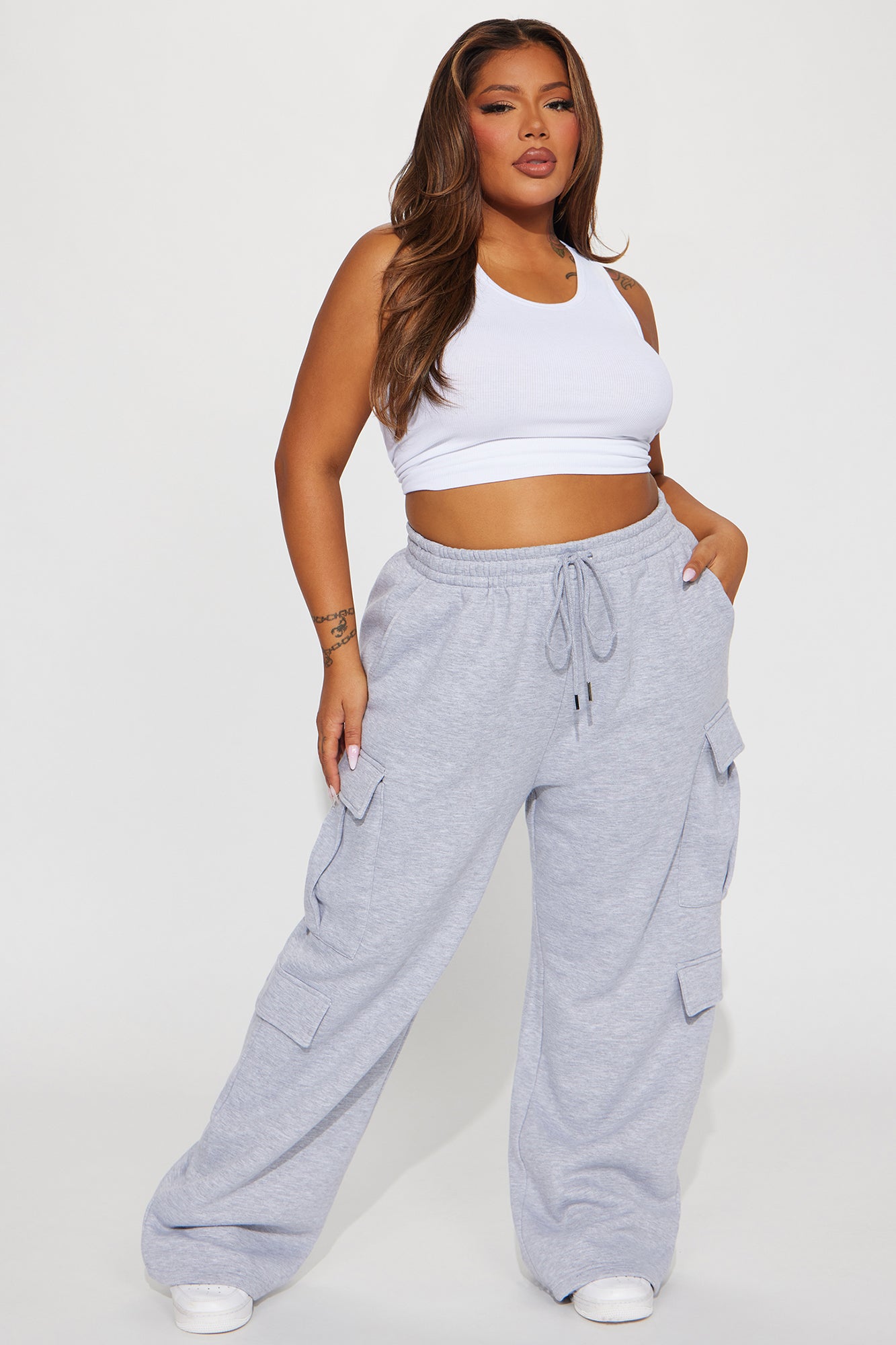 Milan Cargo Lounge Pant - Heather Grey - Image 4