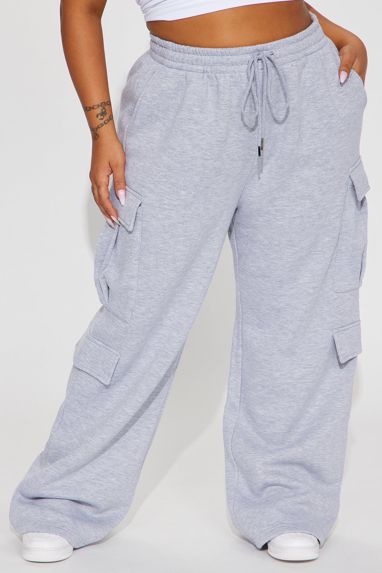 Milan Cargo Lounge Pant - Heather Grey - Image 5