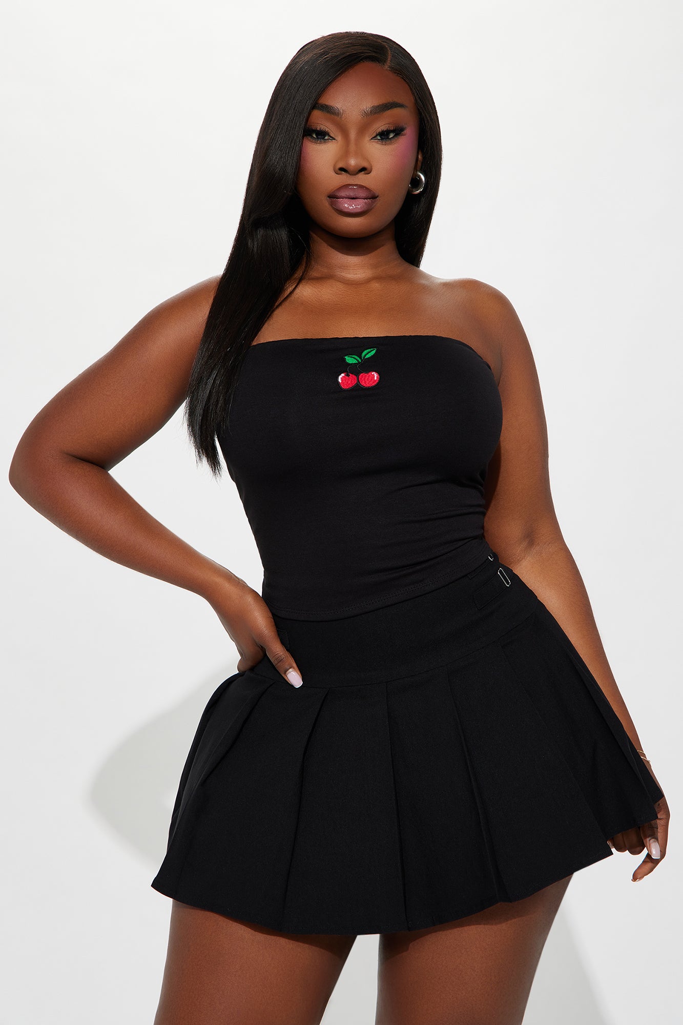 Cherry Moment Tube Top - Black - Image 4
