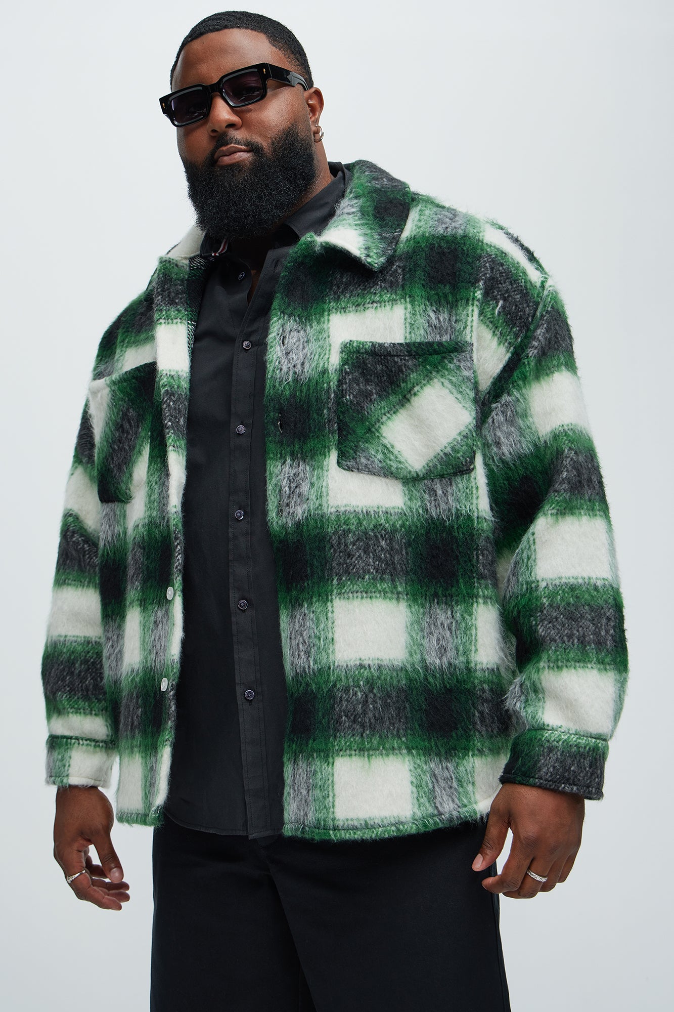 Keystone Mohair Shacket - Green - Image 6