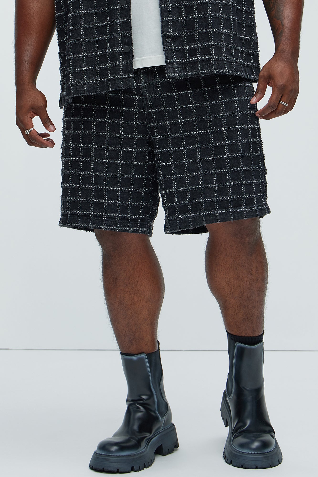 Saturday Morning Distressed Denim Shorts - Black - Image 6