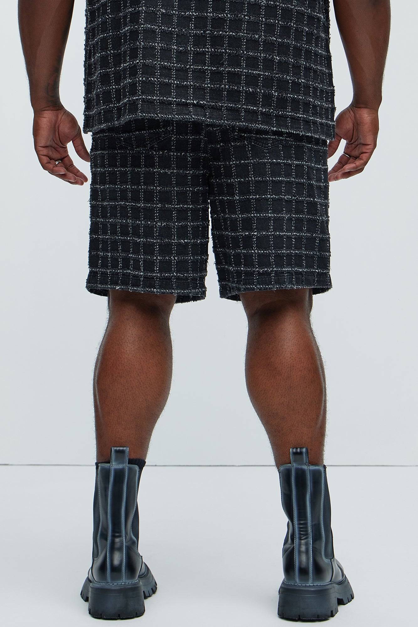 Saturday Morning Distressed Denim Shorts - Black - Image 9