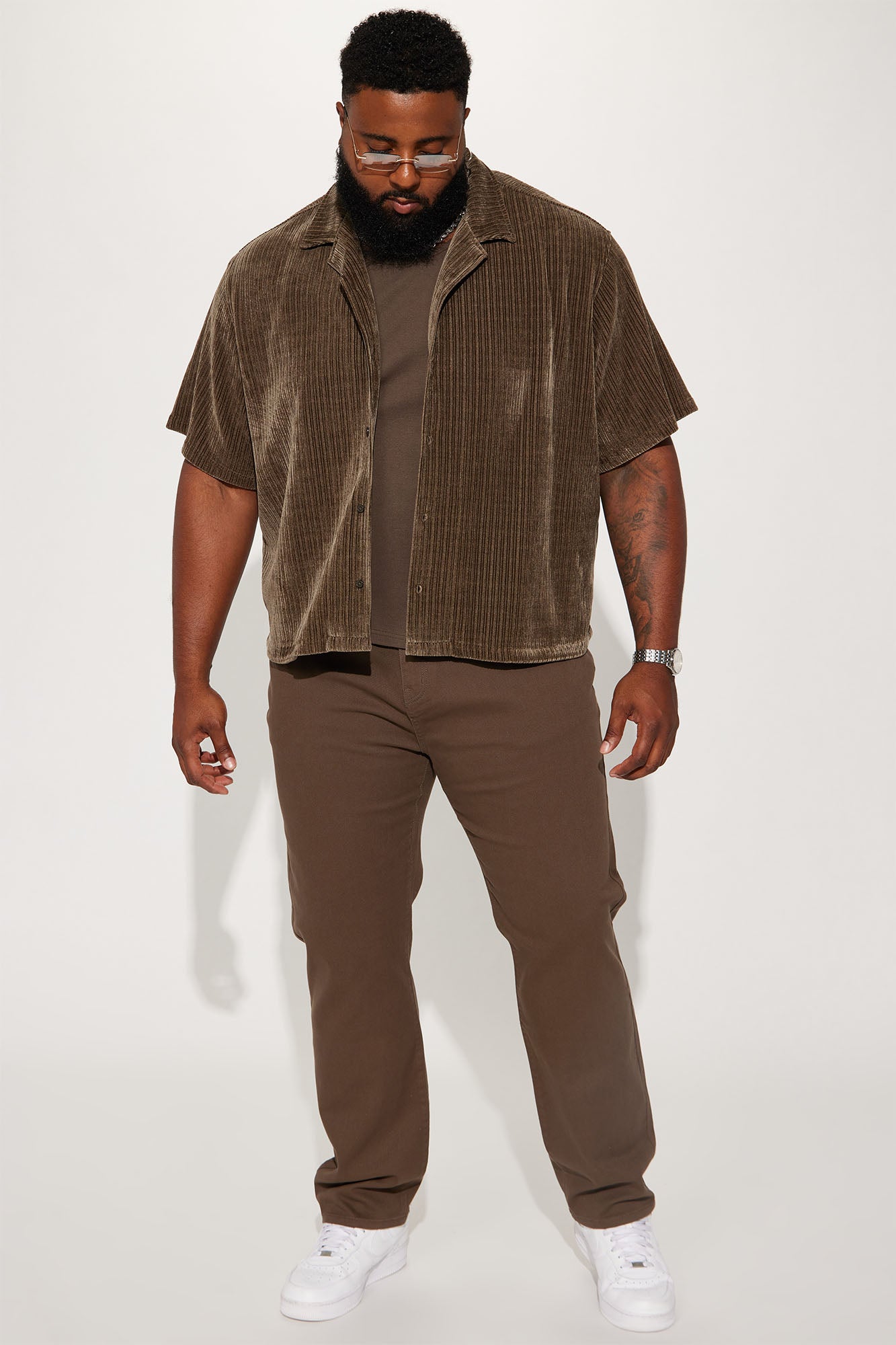 Mike Straight Taper Jeans - Brown - Image 6