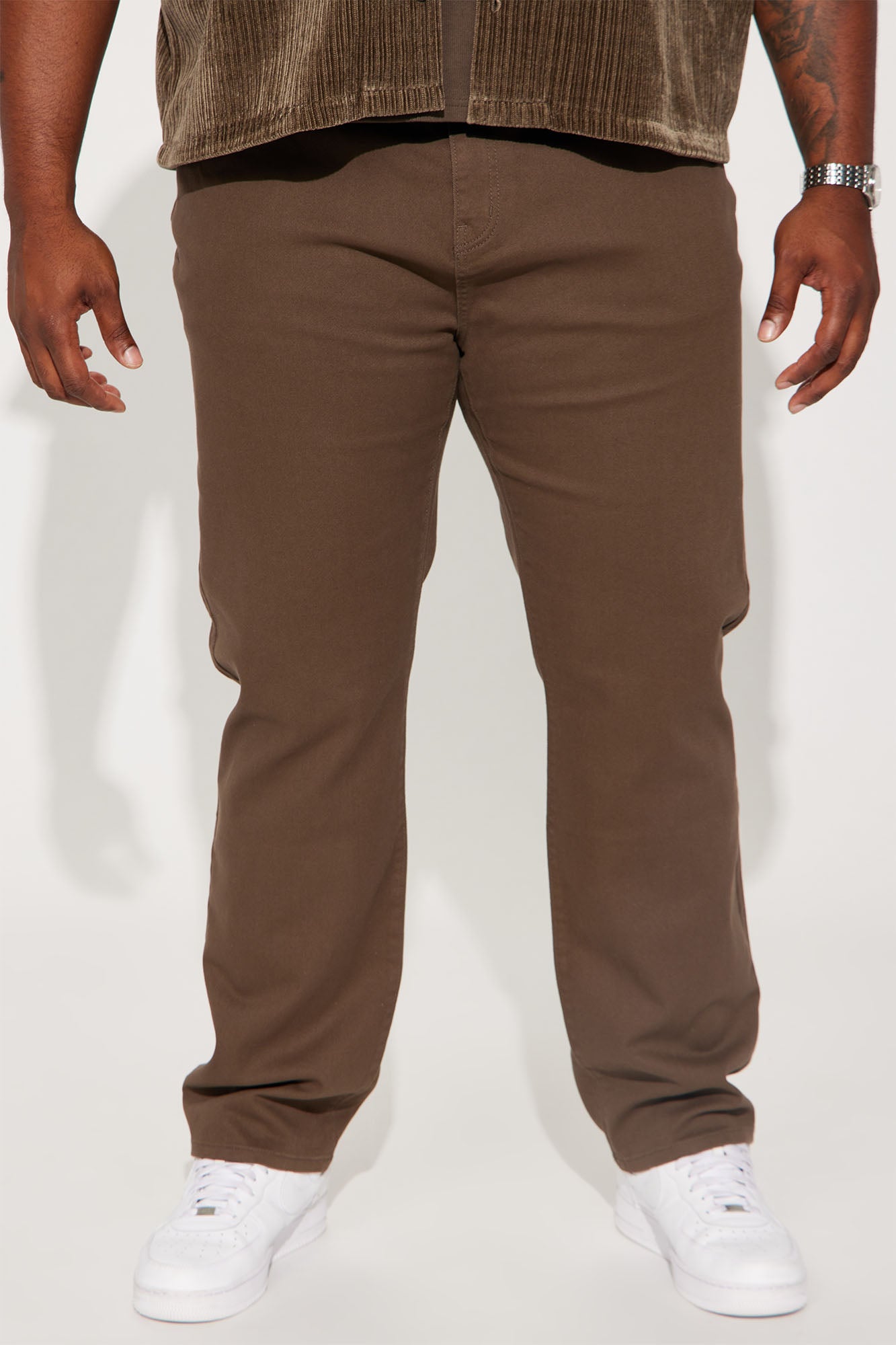 Mike Straight Taper Jeans - Brown - Image 3