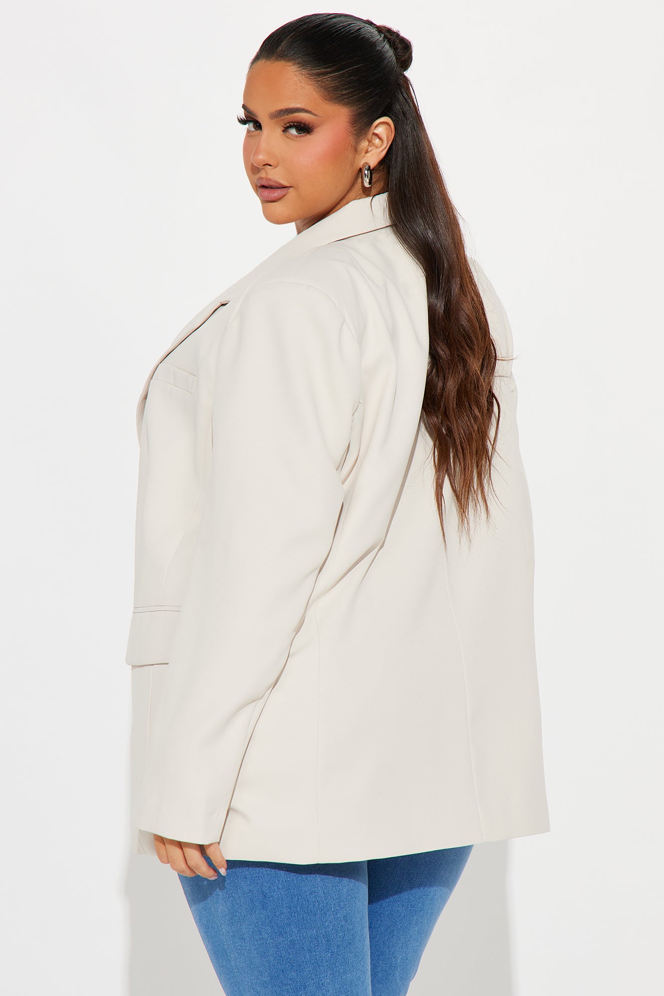 New Normal Oversized Blazer - Cream - Image 7