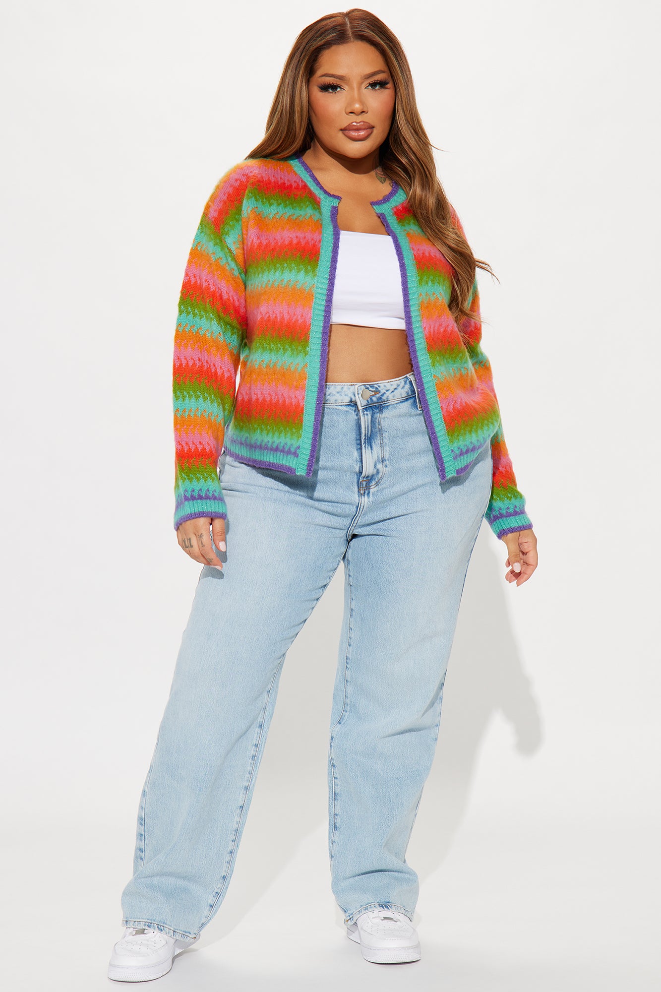 Bright Side Striped Cardigan - Multi Color - Image 5