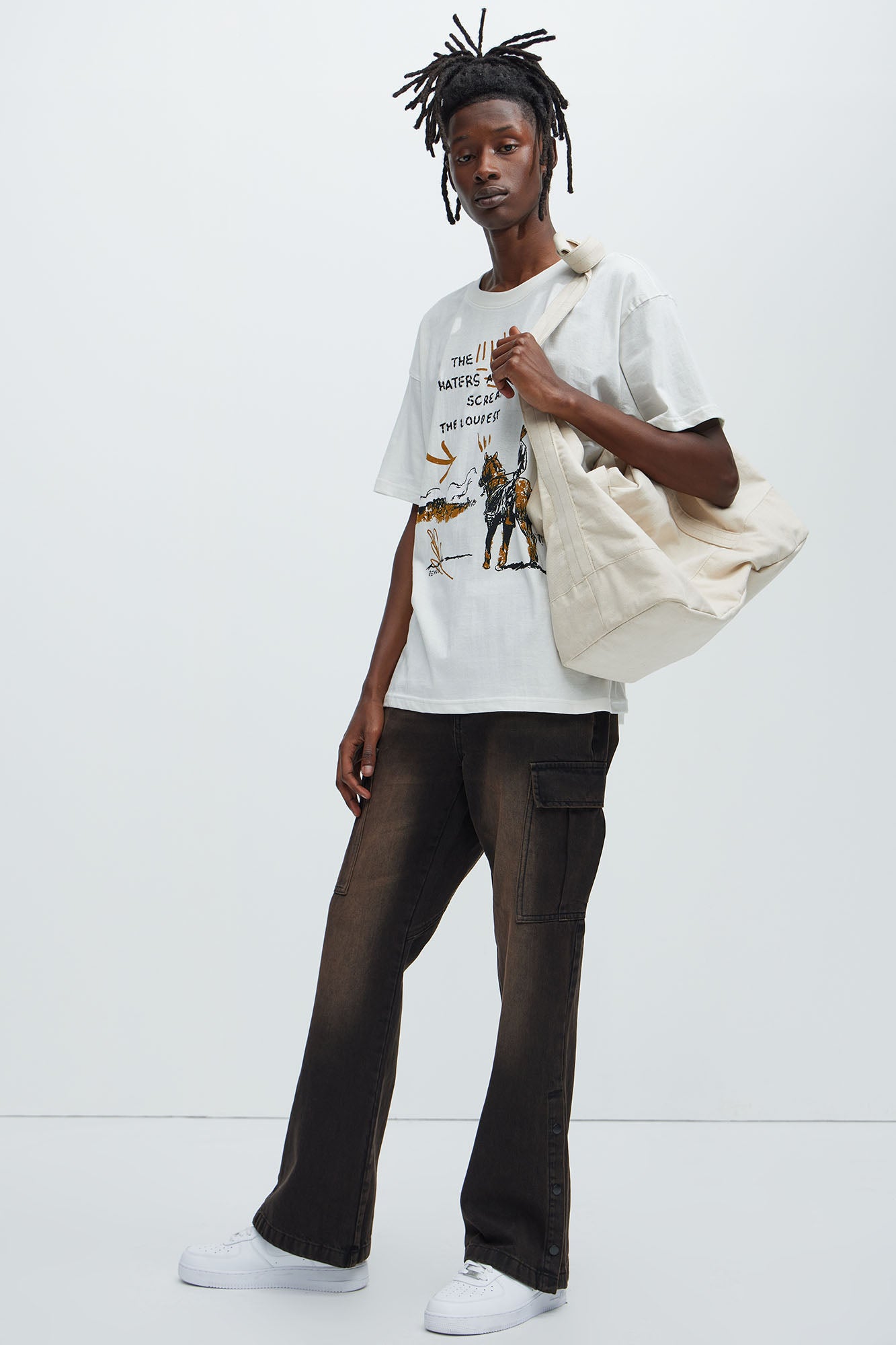 Cowboy Waterfall Short Sleeve Tee - Cream - Image 3