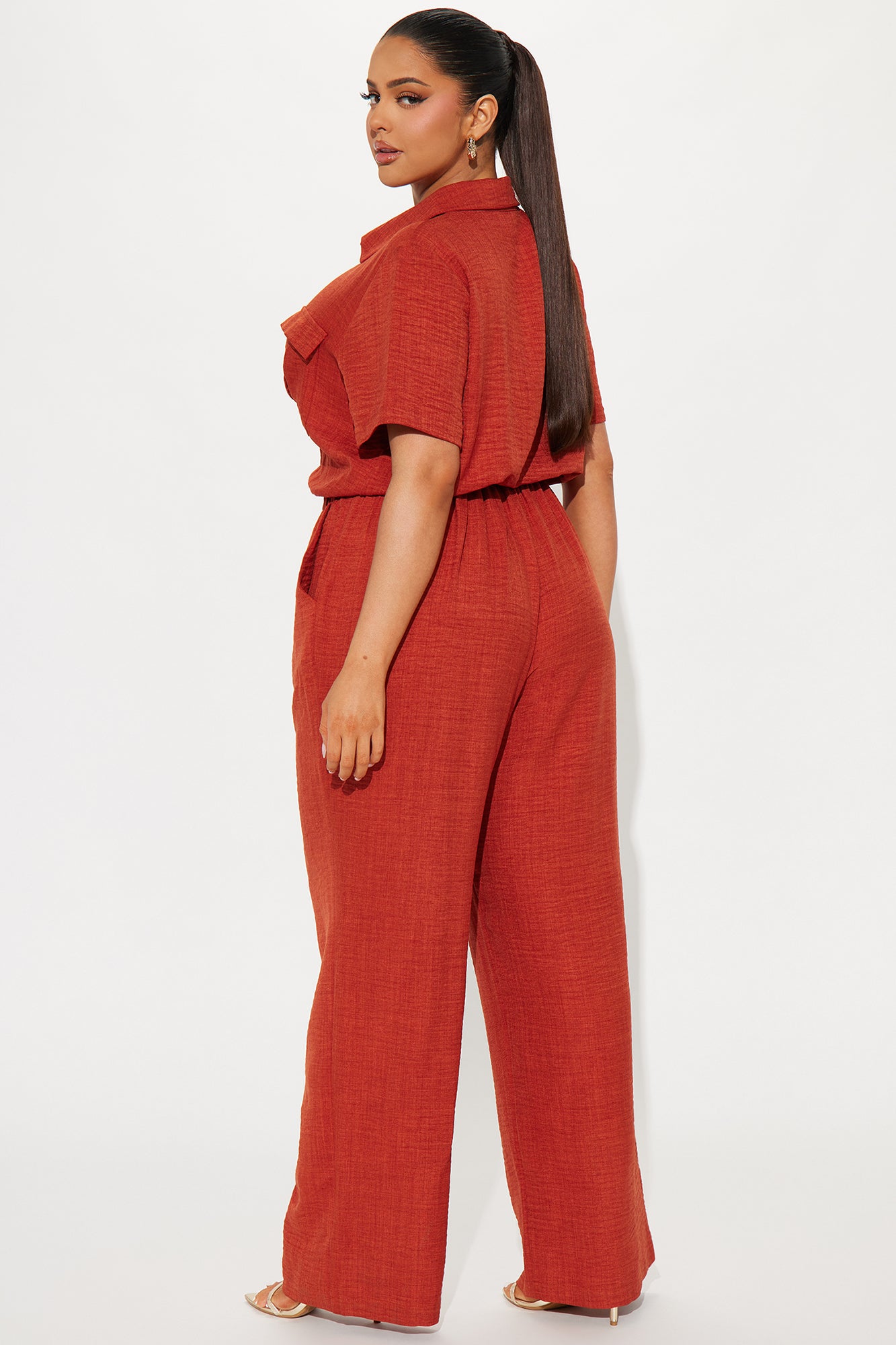 Come Find Me Linen Jumpsuit - Rust - Image 6