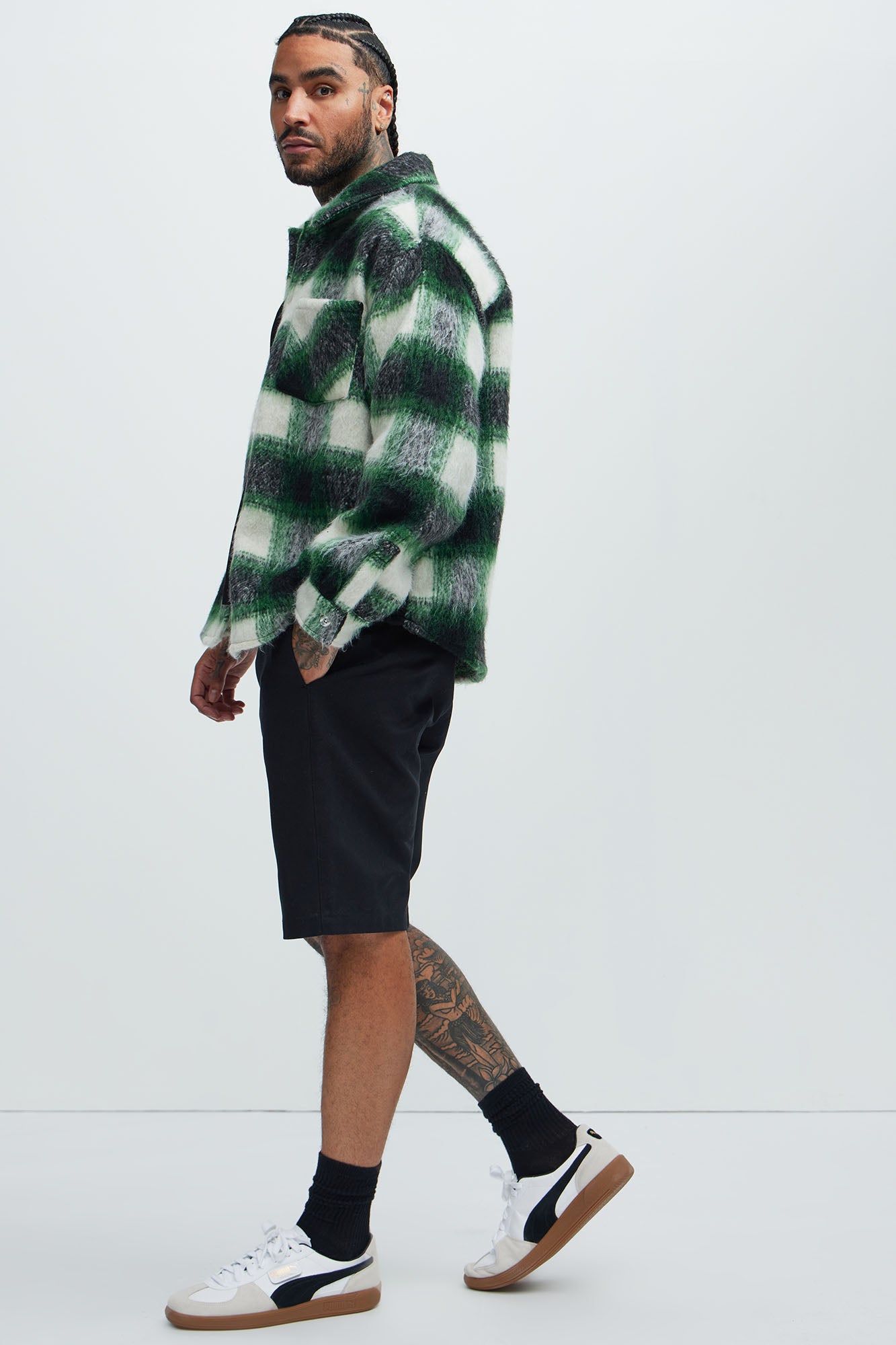Keystone Mohair Shacket - Green - Image 3
