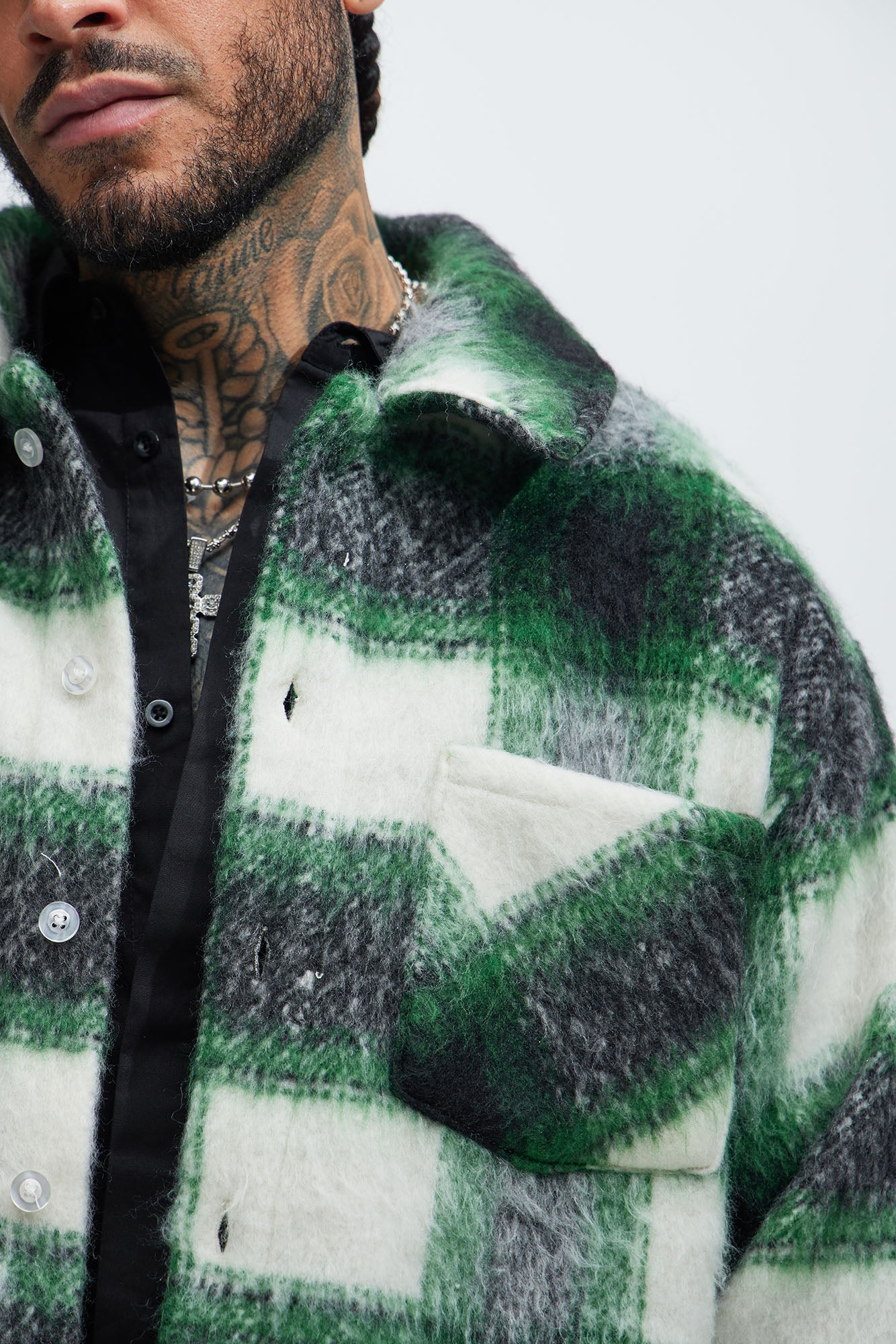 Keystone Mohair Shacket - Green - Image 4
