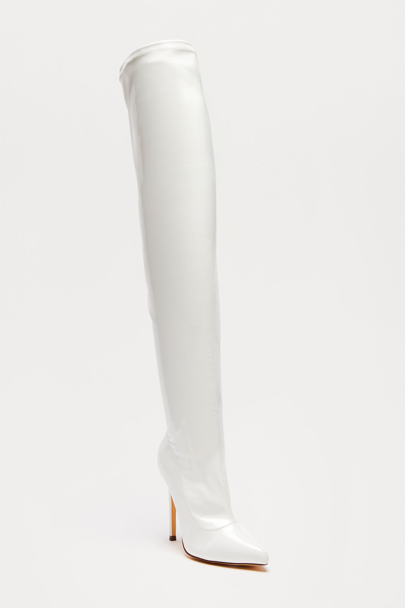 After Dark Over The Knee Boots - White - Image 3