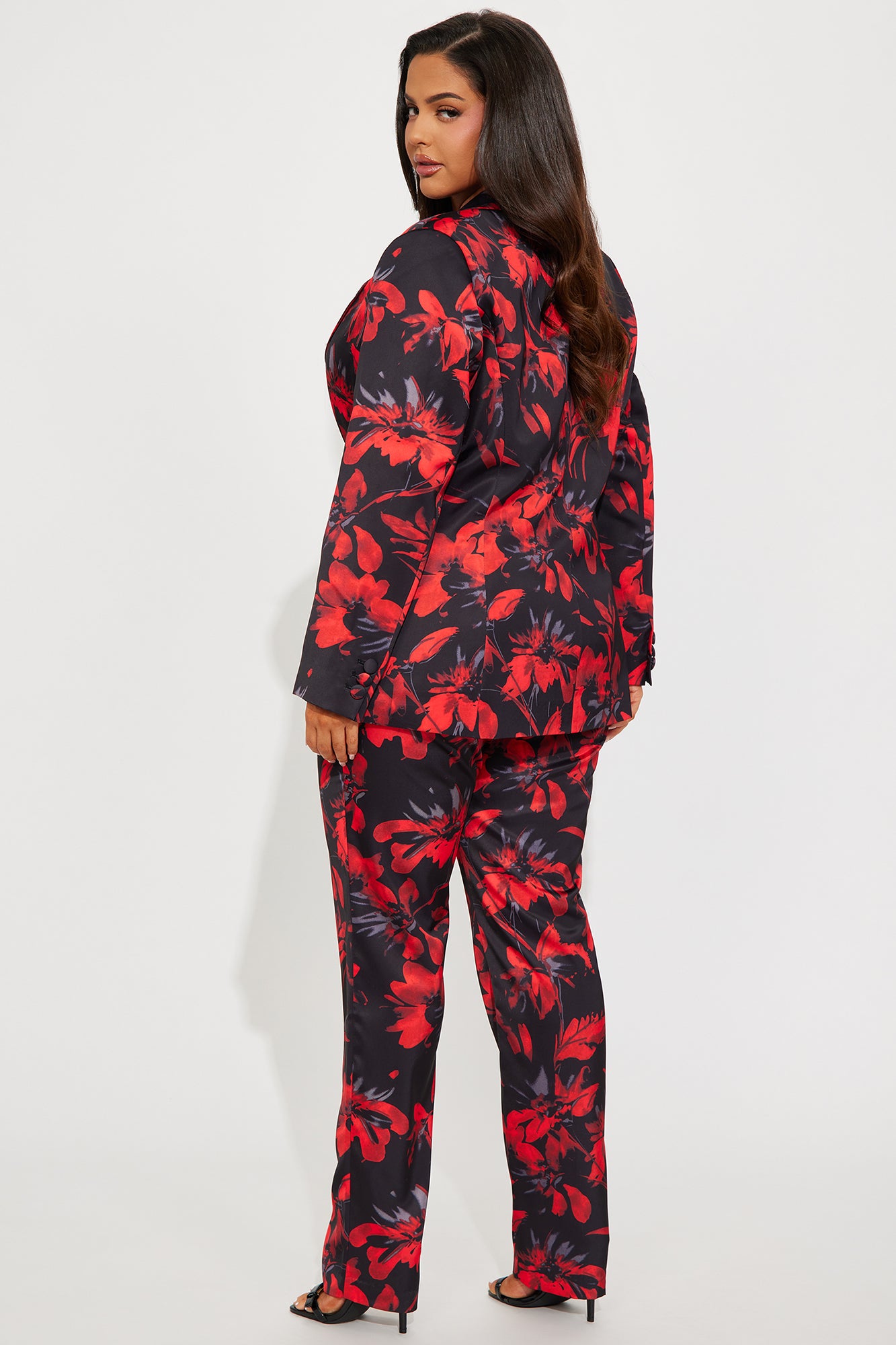 Head Boss Satin Pant Set - Black/Red - Image 6