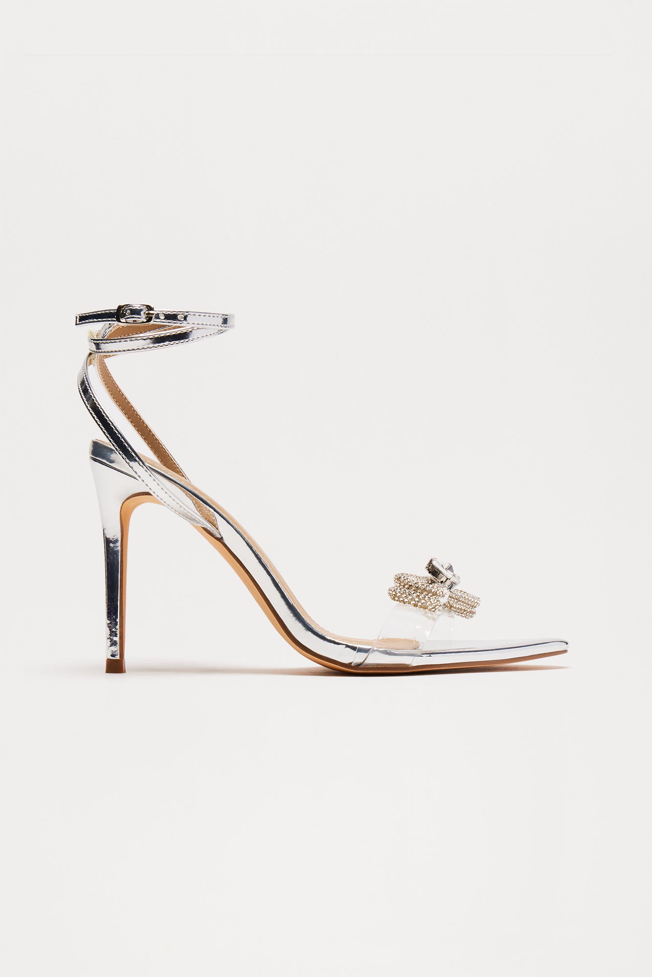 Always Shining Bright Heeled Sandals - Silver - Image 6