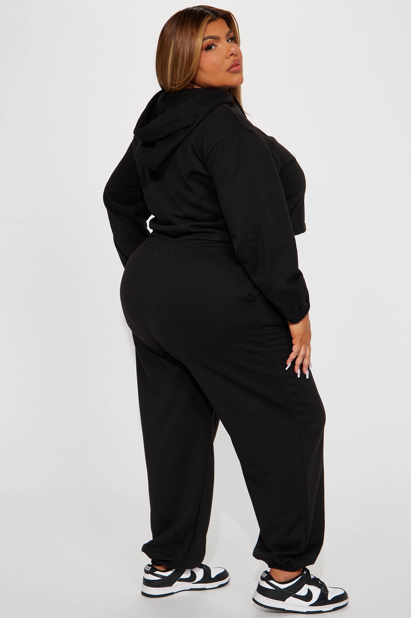 Find Out Fleece Jogger Set - Black - Image 6