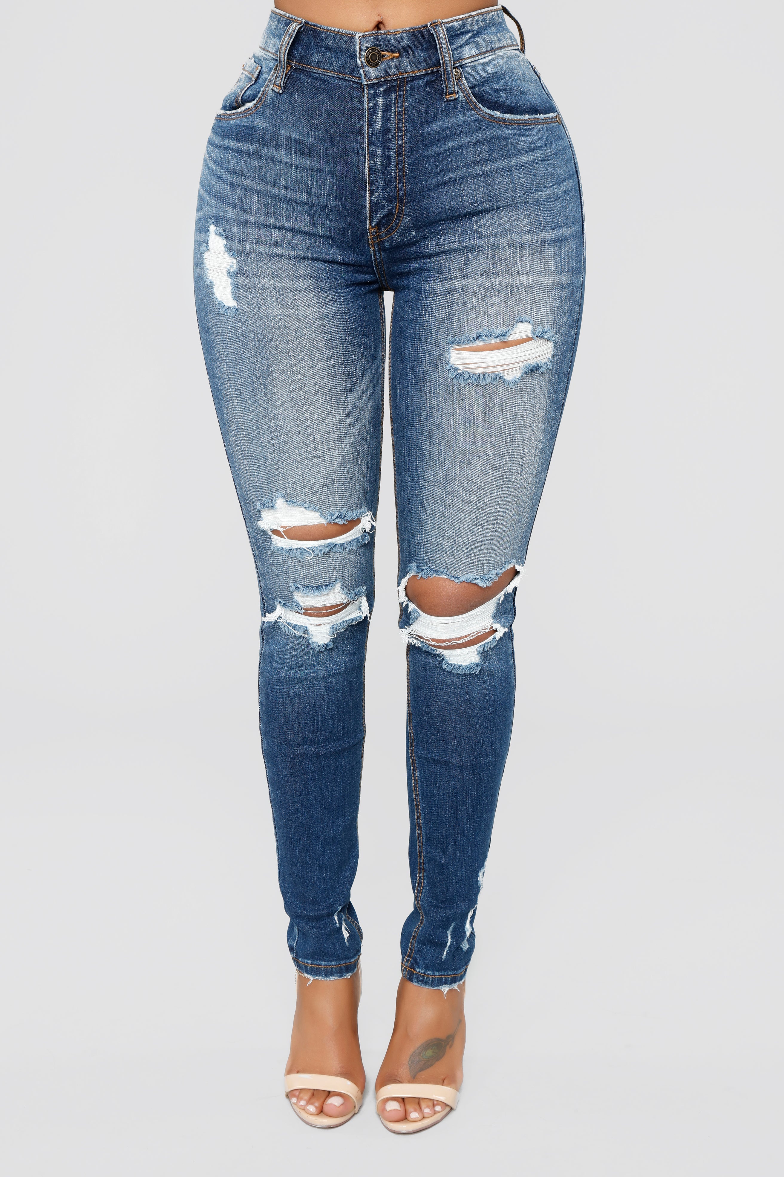 Don't Believe It Skinny Jeans - Dark Denim - Image 4