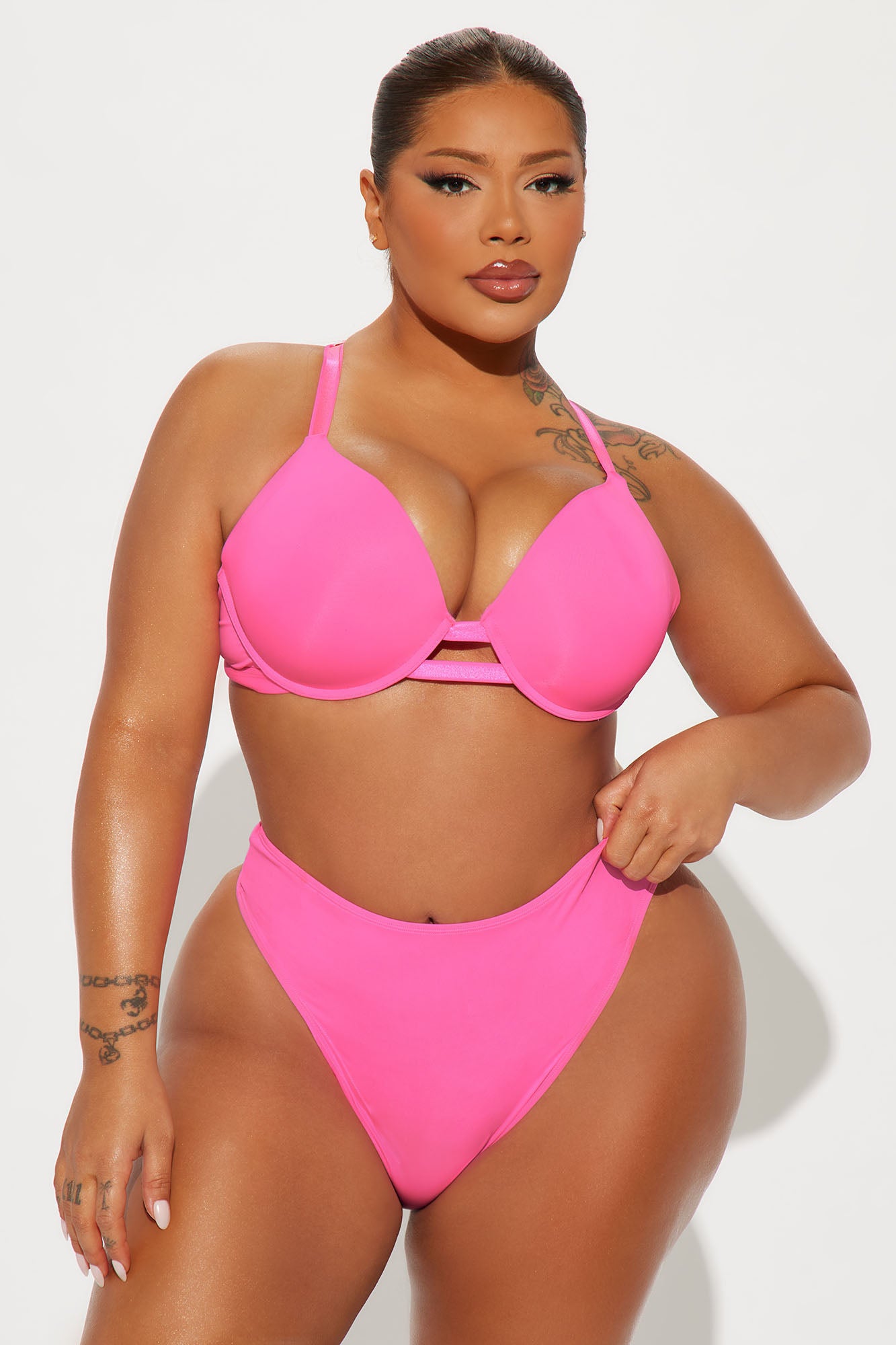 Nova Microfiber Extreme Push Up Bra - Hot Pink - Image 5