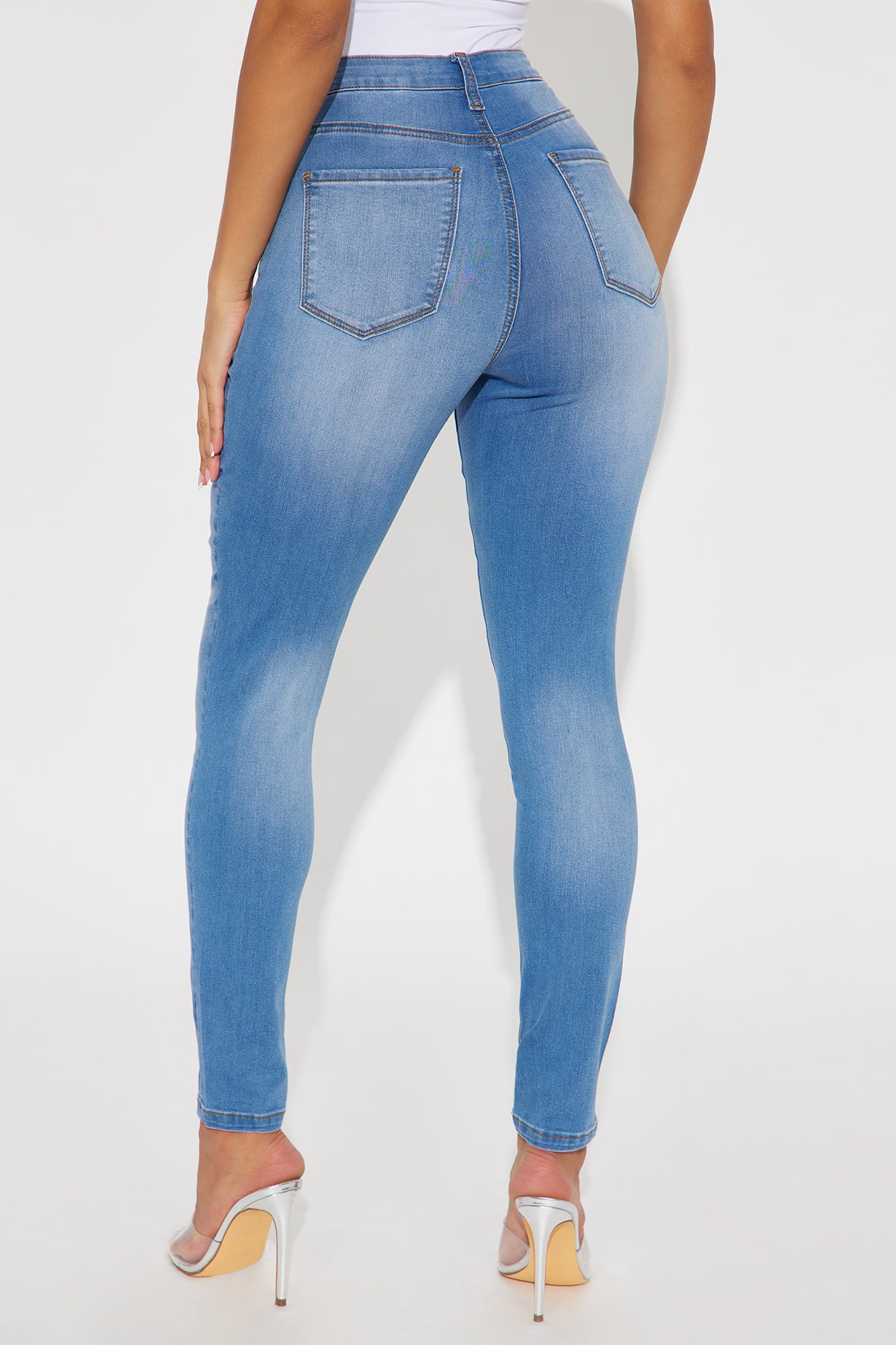 Imani Stretch Skinny Jeans - Medium Wash - Image 3