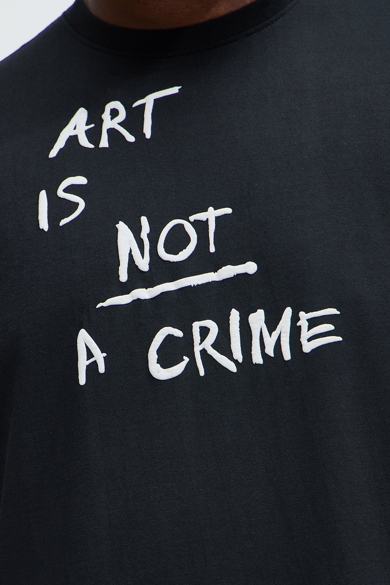 Art Is Not A Crime Short Sleeve Tee - Black - Image 7