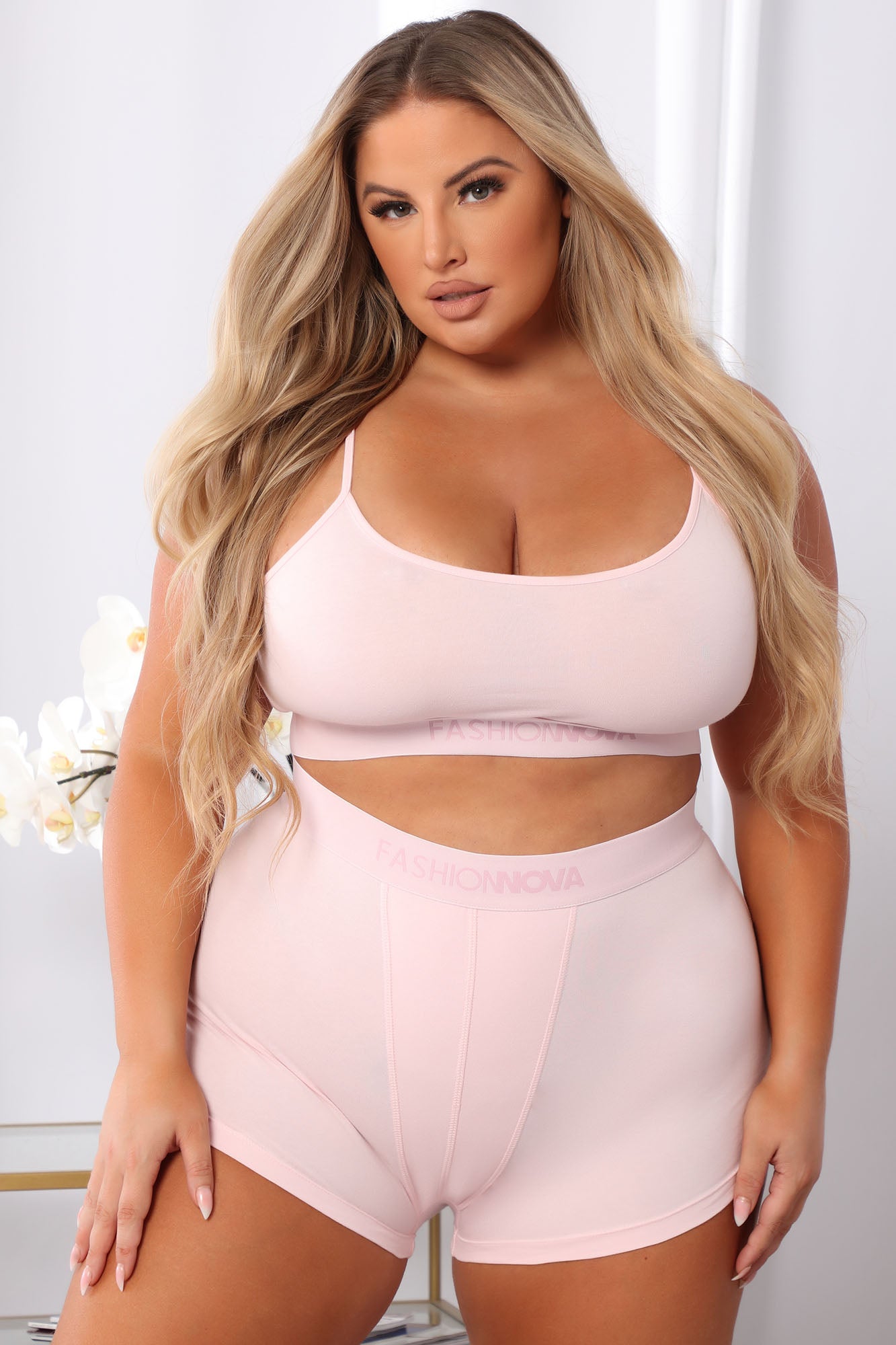 FN Mood Cami And Boxer Set - Blush - Image 5