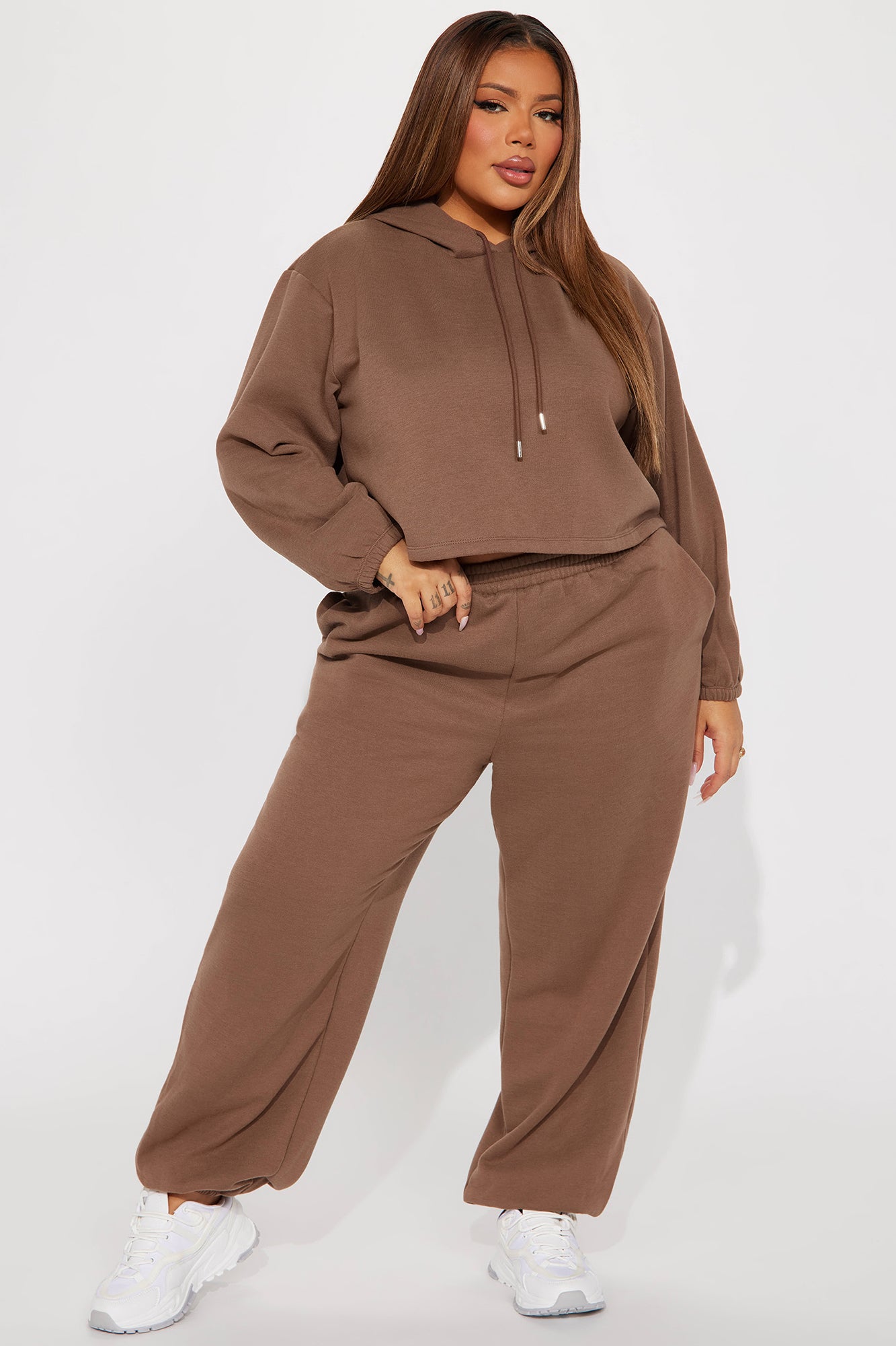 Find Out Fleece Jogger Set - Mocha - Image 5