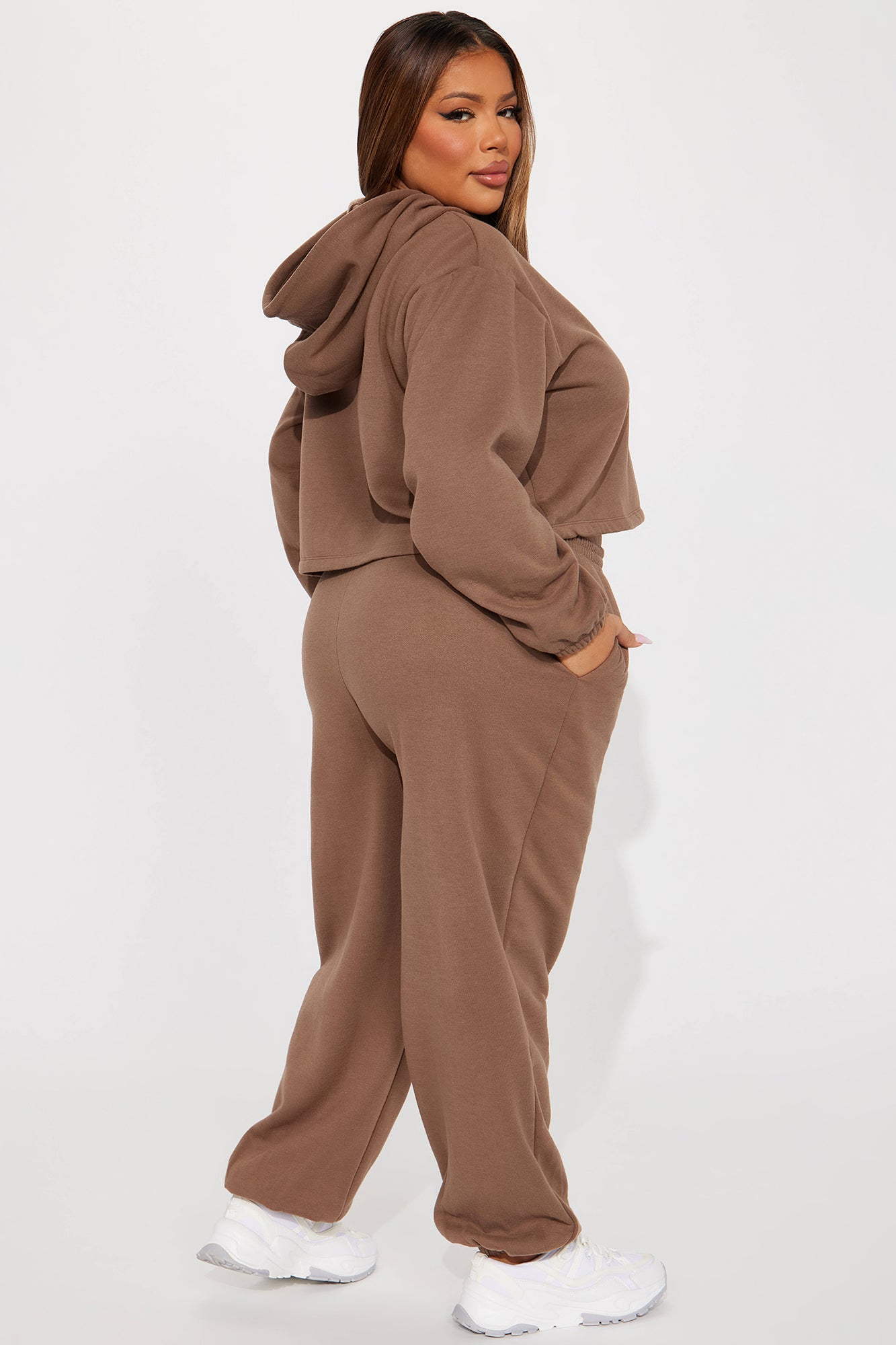 Find Out Fleece Jogger Set - Mocha - Image 6