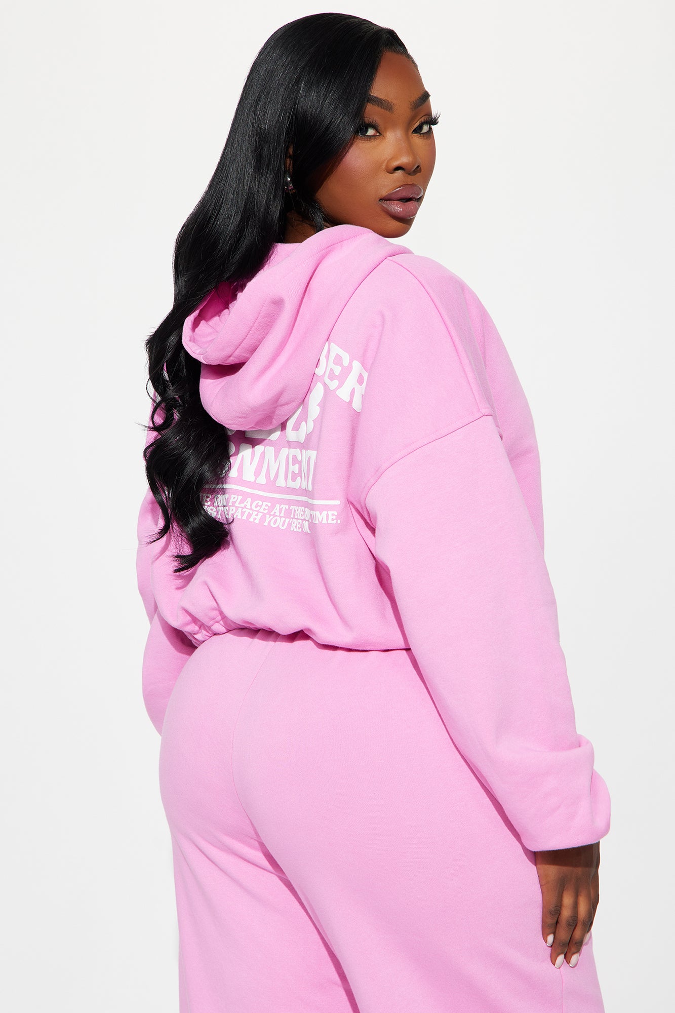 Angel Number Washed Hoodie - Pink - Image 11