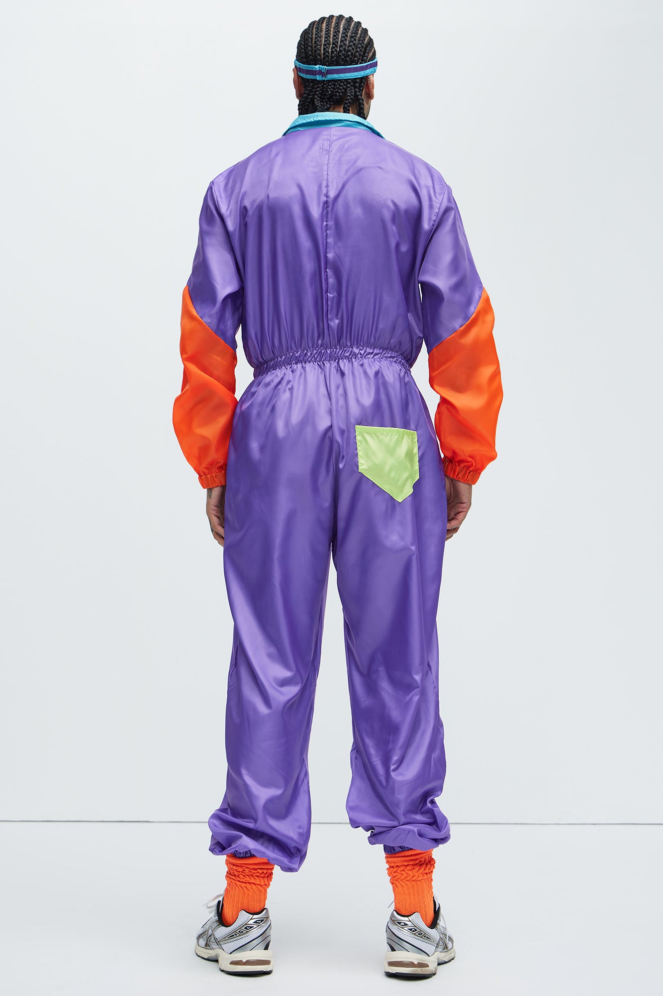 Awesome 80's Track Suit Costume - Purple/combo - Image 3