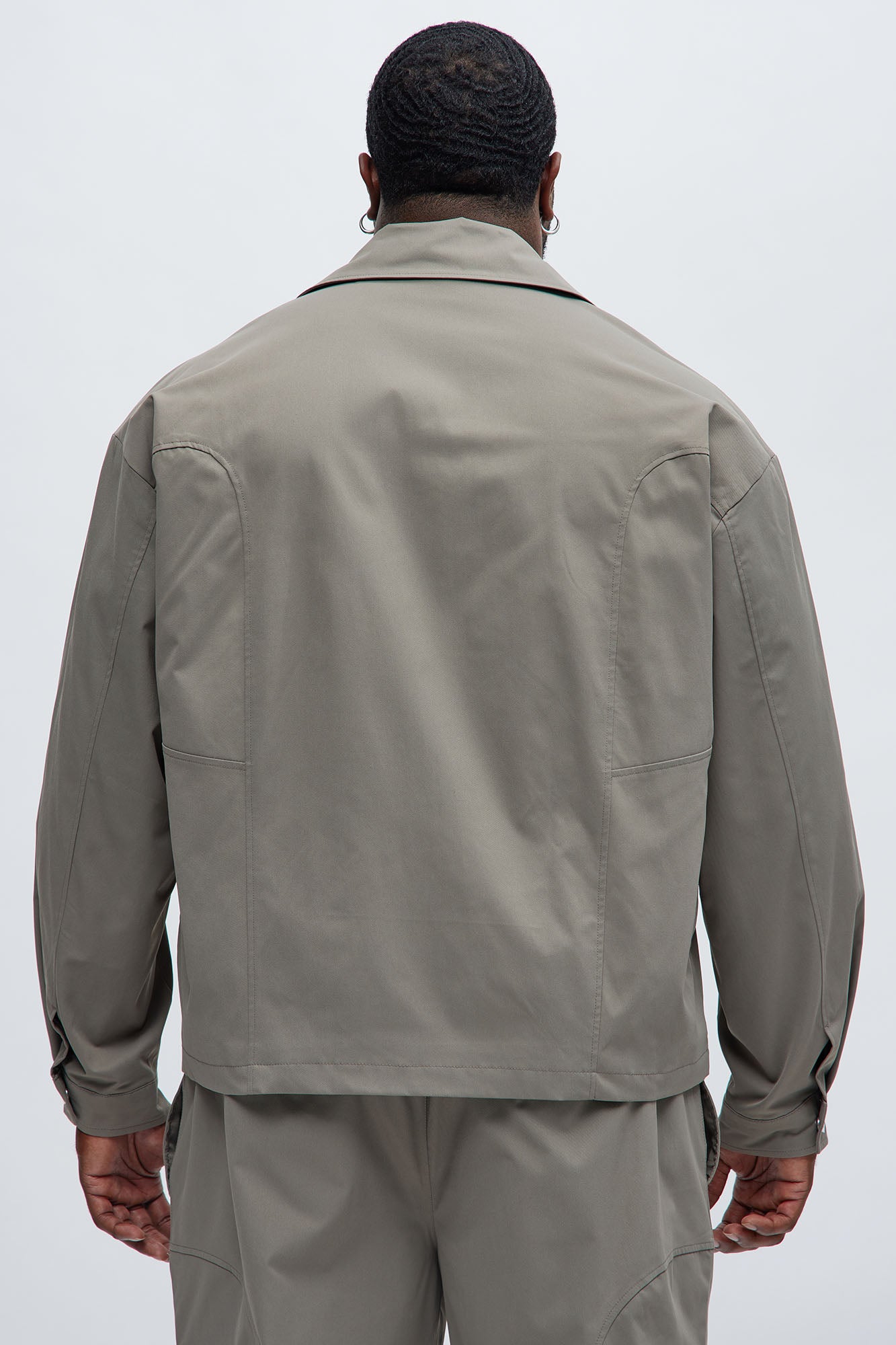 Bam Zip Up Work Jacket - Grey - Image 8