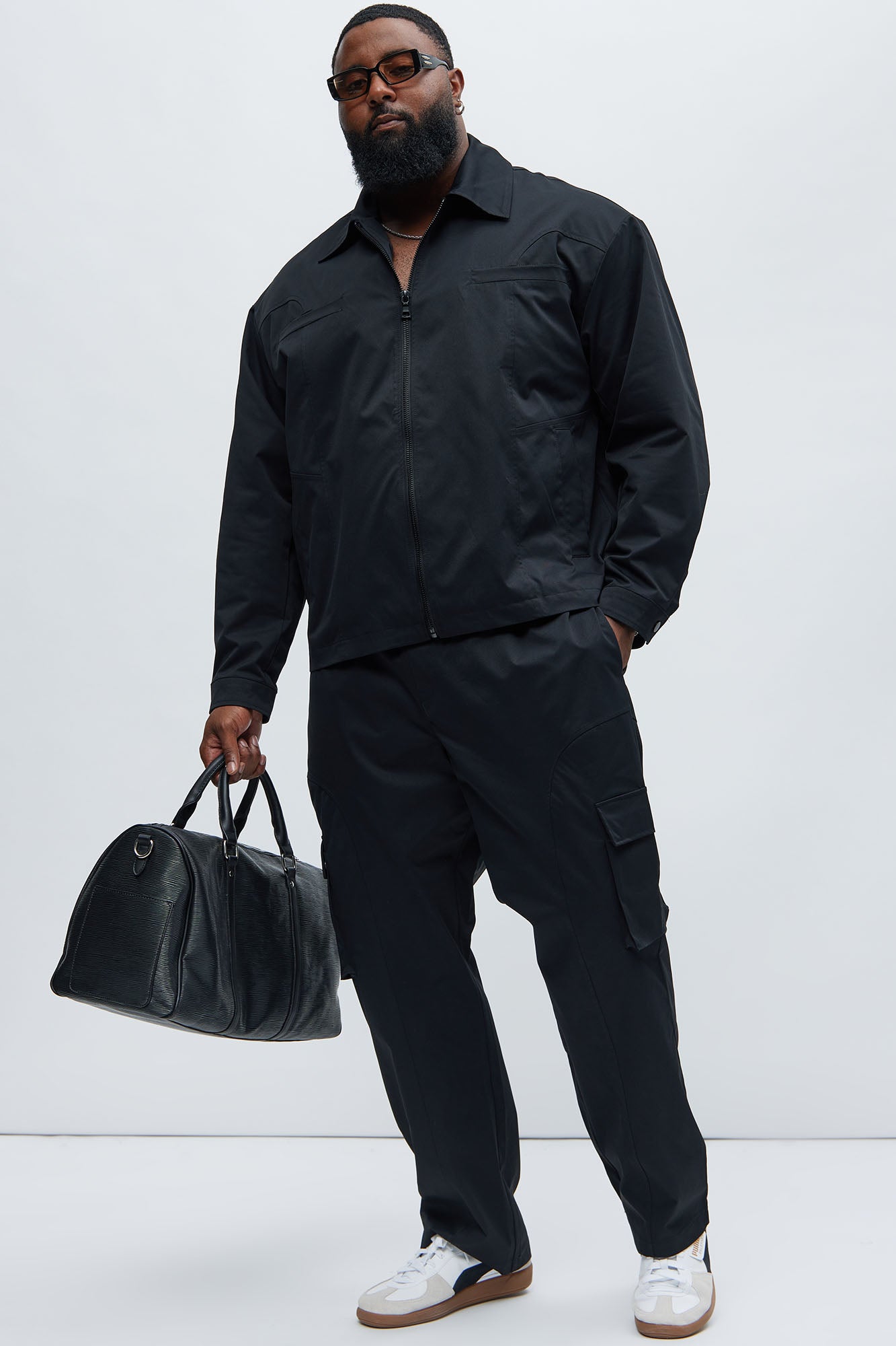 Bam Zip Up Work Jacket - Black - Image 6