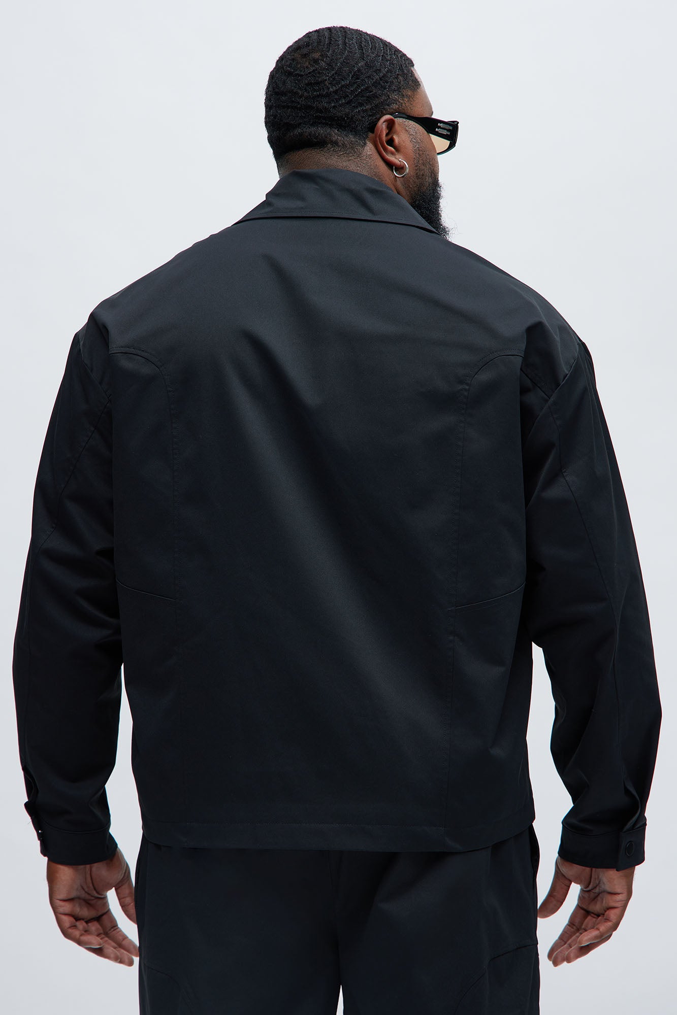 Bam Zip Up Work Jacket - Black - Image 8