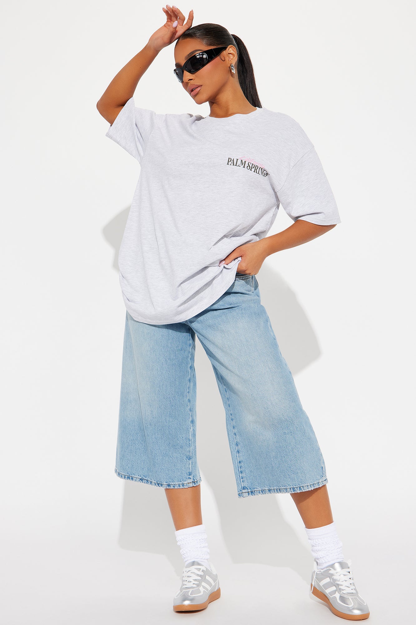 Palm Springs Getaway Tee - Heathered Grey - Image 3