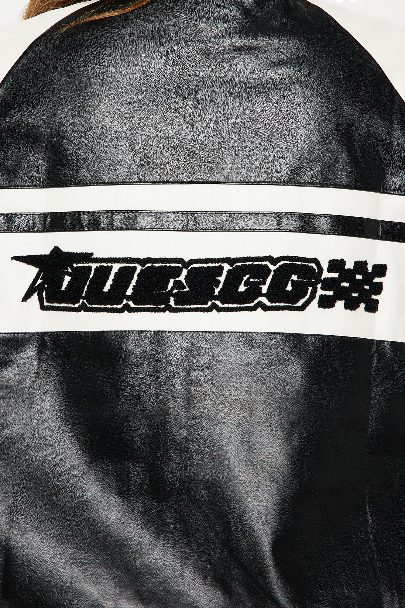 Racing Flag Bomber Jacket - Black/White - Image 13
